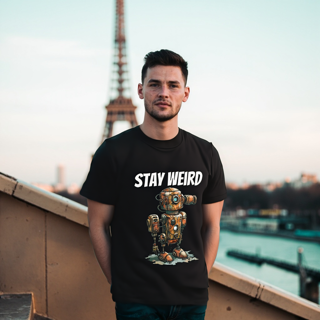 Stay Weird Tee — Quirky Graphic T-Shirt for Self-Expression by Roger Sampson product thumbnail image
