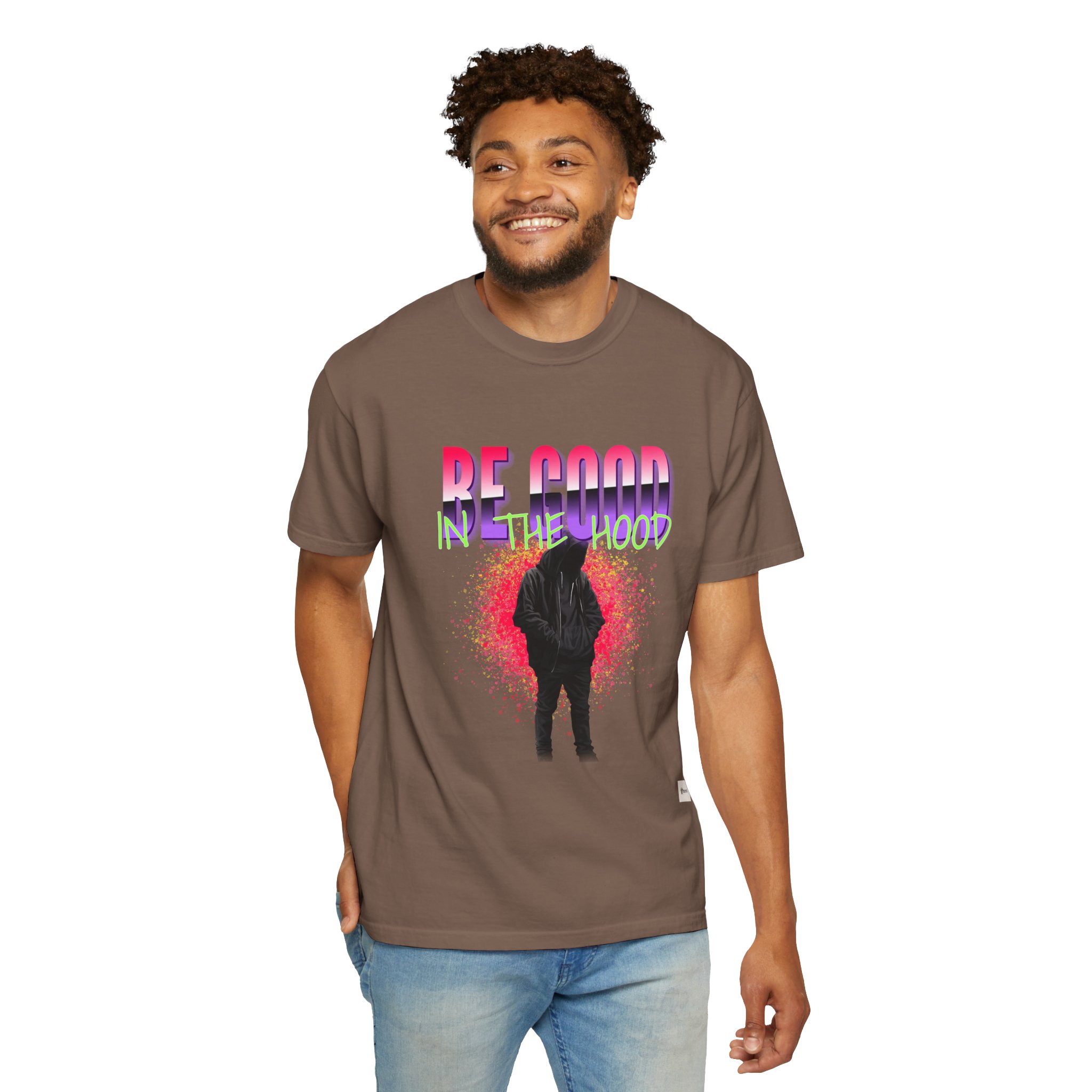 “Be Good In The Hood – End Gun Violence” Comfort Colors Unisex Garment-Dyed Tee | Bold Community Message | Anti-Violence Apparel | Only at LifeCoachDesigns.shop product thumbnail image