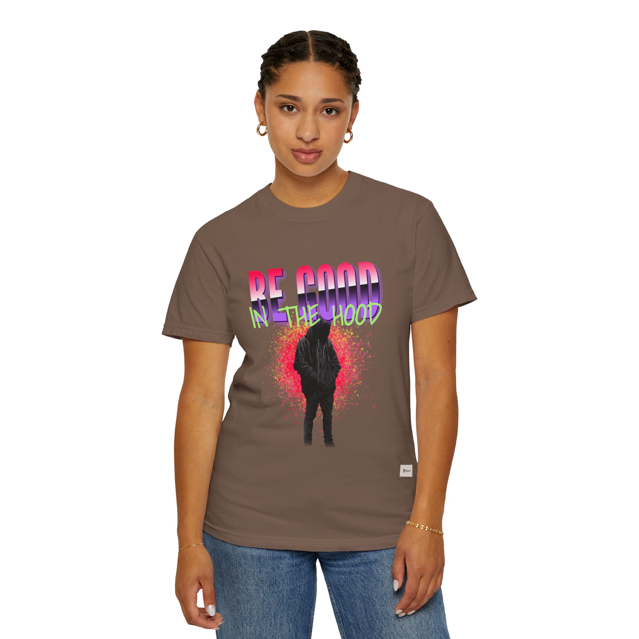 “Be Good In The Hood – End Gun Violence” Comfort Colors Unisex Garment-Dyed Tee | Bold Community Message | Anti-Violence Apparel | Only at LifeCoachDesigns.shop product thumbnail image