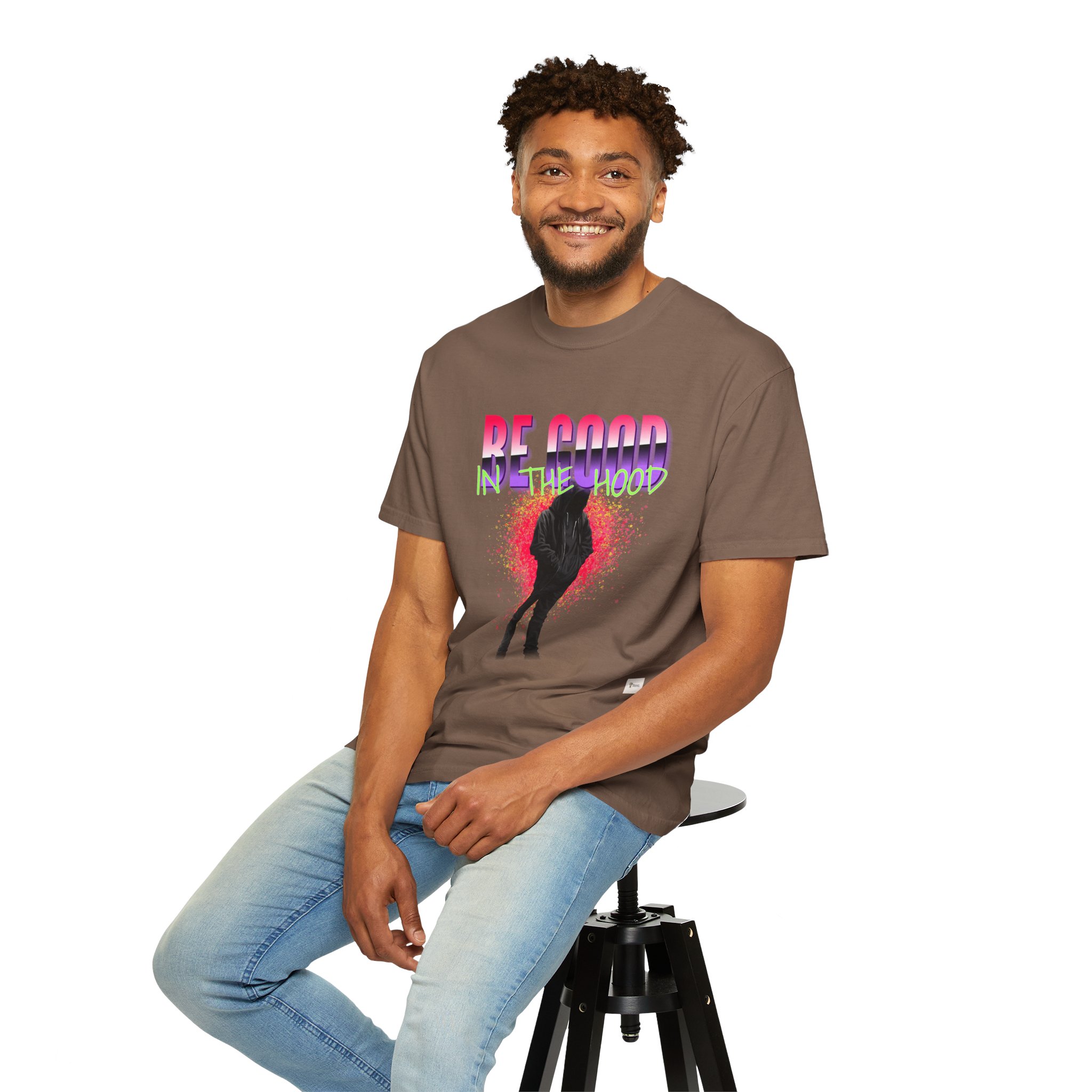 “Be Good In The Hood – End Gun Violence” Comfort Colors Unisex Garment-Dyed Tee | Bold Community Message | Anti-Violence Apparel | Only at LifeCoachDesigns.shop product thumbnail image