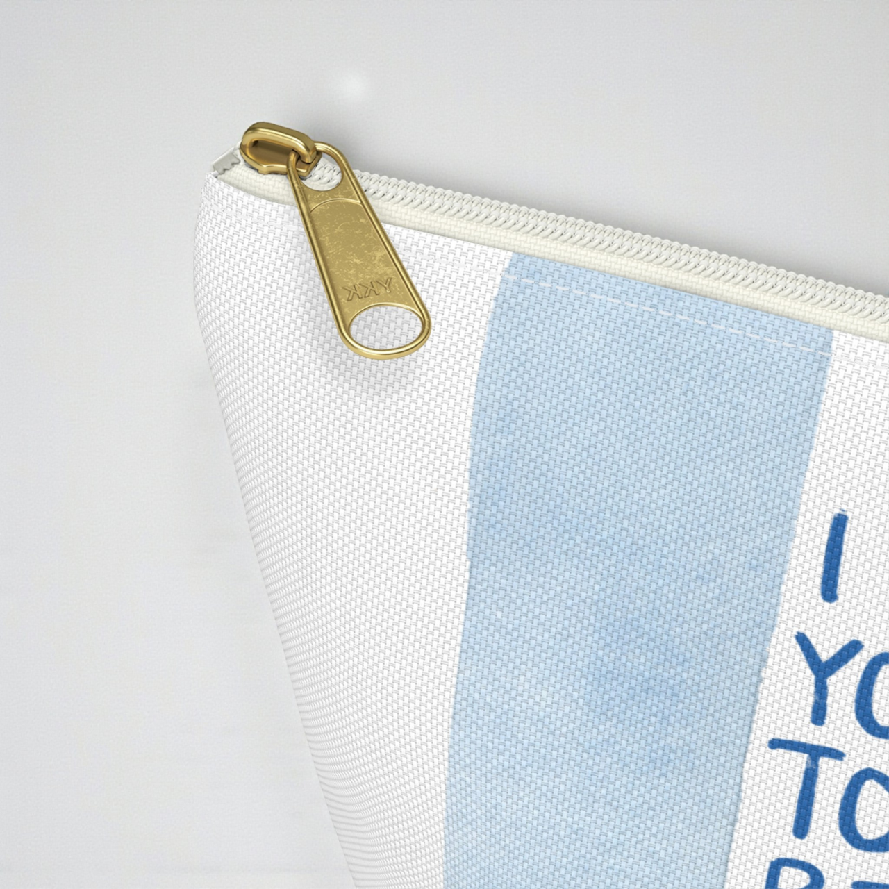 I Love You To The Beach And Back Pouch, Blue Striped Coastal Makeup Bag, Beach Lover Gift, Summer Cosmetic Bag, Ocean Lover Accessory Case product thumbnail image