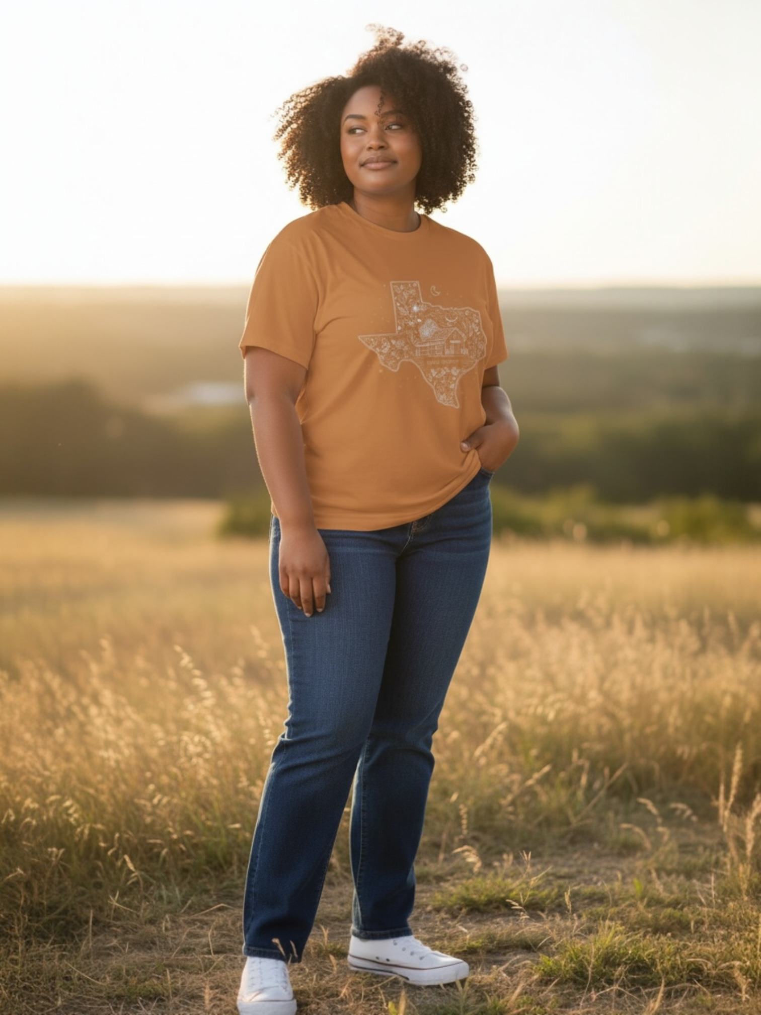 Texas Unisex Oversized Boxy Tee