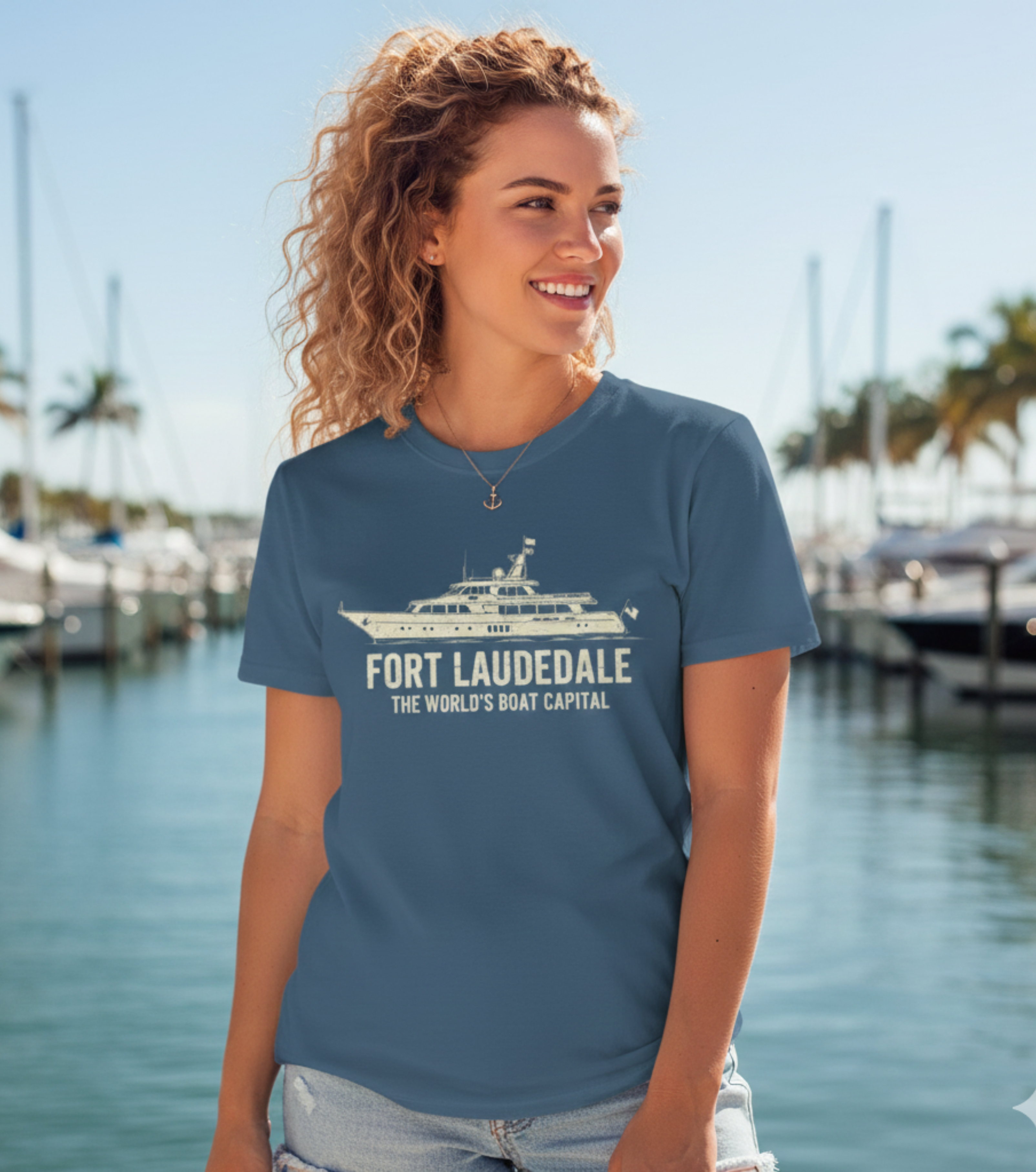Fort Lauderdale "The World's Boat Capital" T-Shirt product thumbnail image Fort Lauderdale "The World's Boat Capital" T-Shirt product thumbnail image