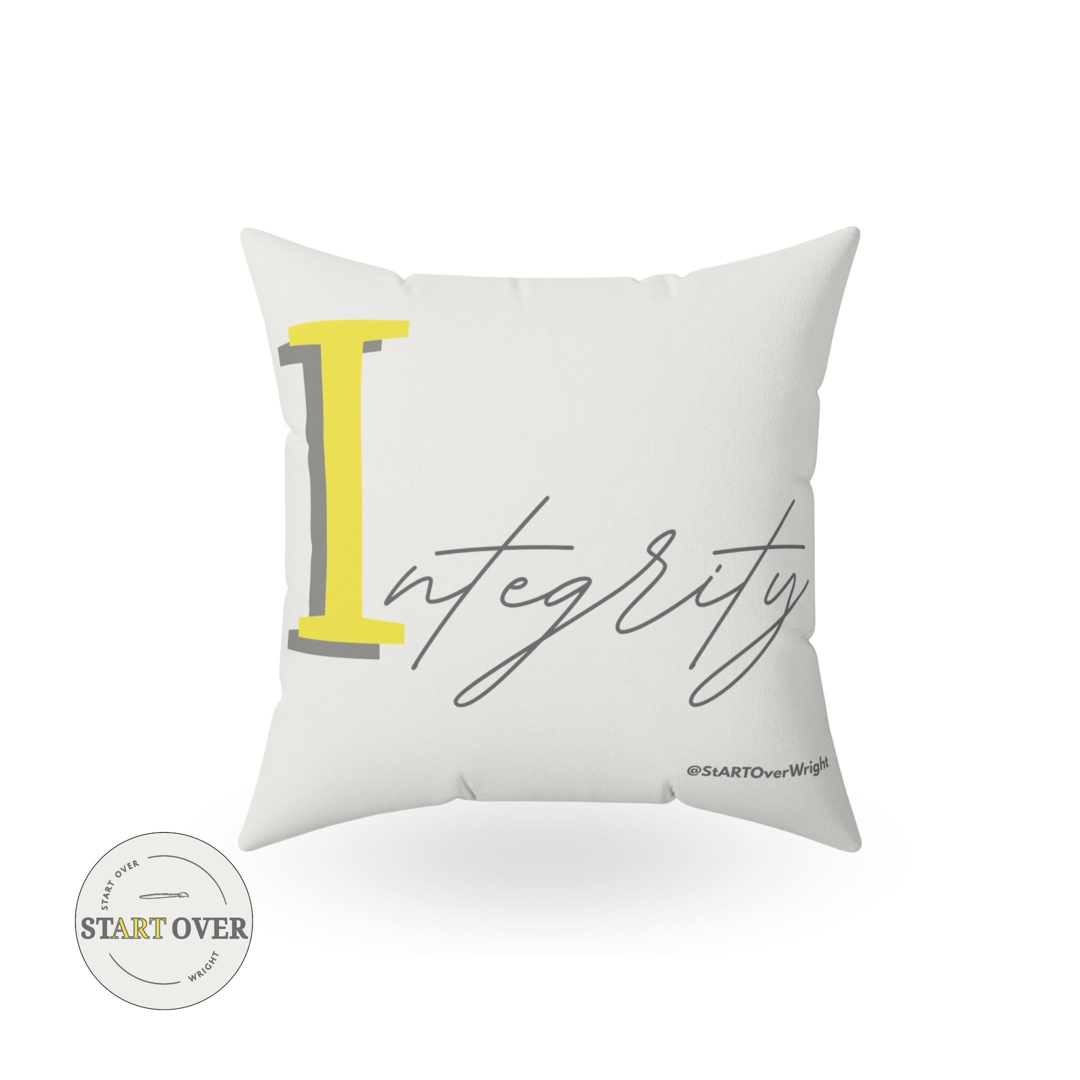 Integrity Throw Pillow | Zohran Mamdani Quote | Core Values Series | Double-Sided Decorative Pillow | Proceeds Support Social Impact