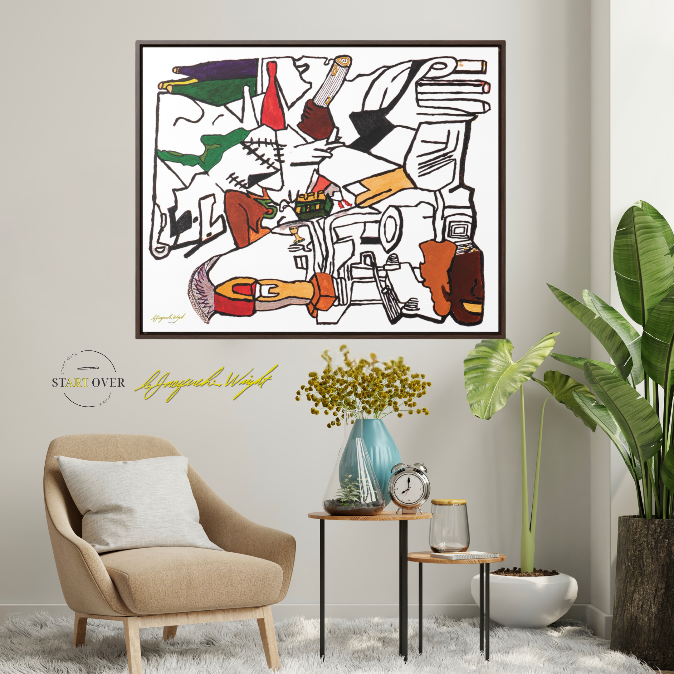 "Abstract Harmony"  Framed Gallery Canvas Wrap Art Print | Finding Balance in Transformation | Boundless Beginnings Collection | Limited Edition | Two Sizes | 40 x 30 | 30 x 24 product thumbnail image