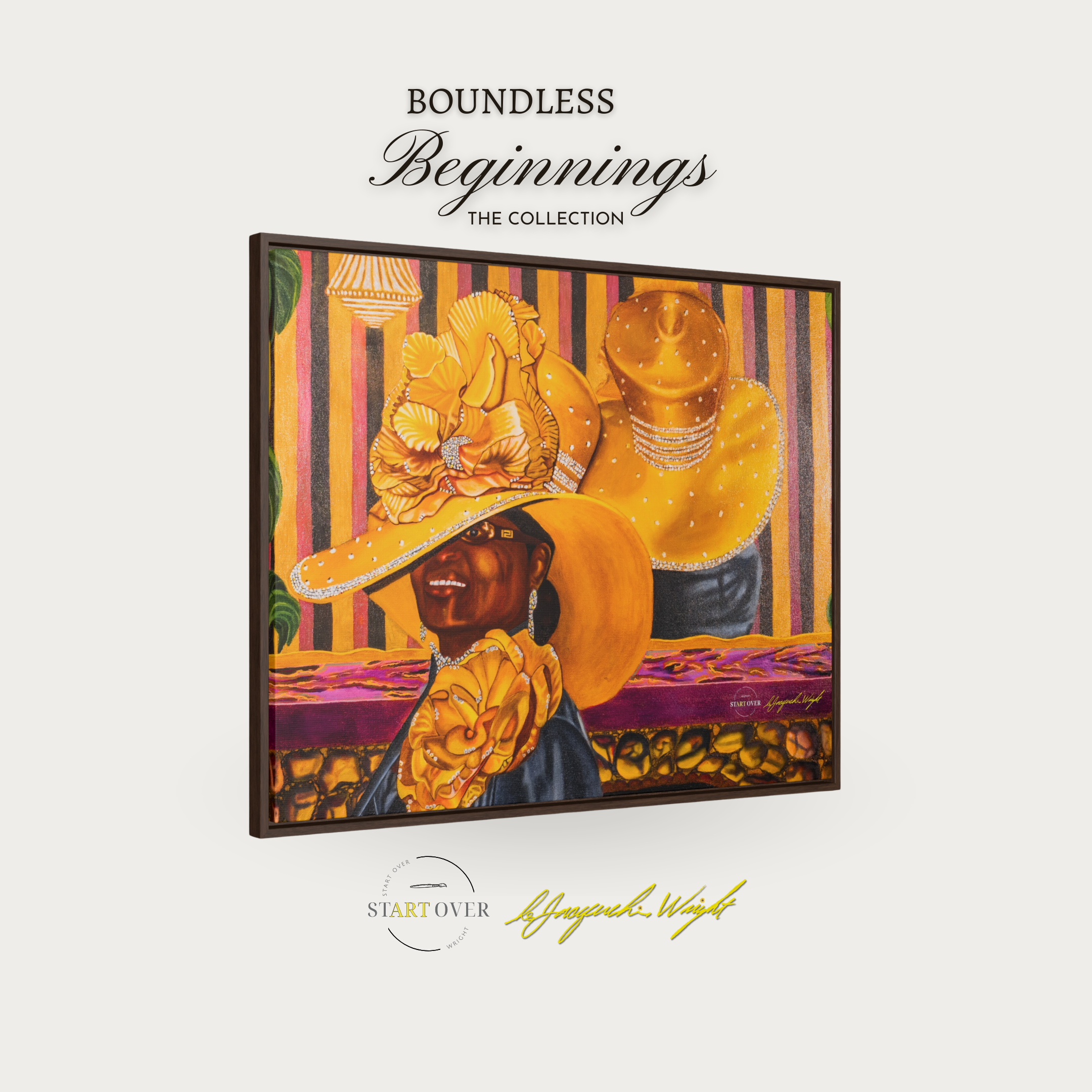 "Elegance" Framed Gallery Canvas Wrap Art Print | Celebrating Black Beauty | Boundless Beginnings Collection | Limited Edition | Two Sizes | 40 x 30 | 30 x 24 product thumbnail image "Elegance" Framed Gallery Canvas Wrap Art Print | Celebrating Black Beauty | Boundless Beginnings Collection | Limited Edition | Two Sizes | 40 x 30 | 30 x 24 product thumbnail image