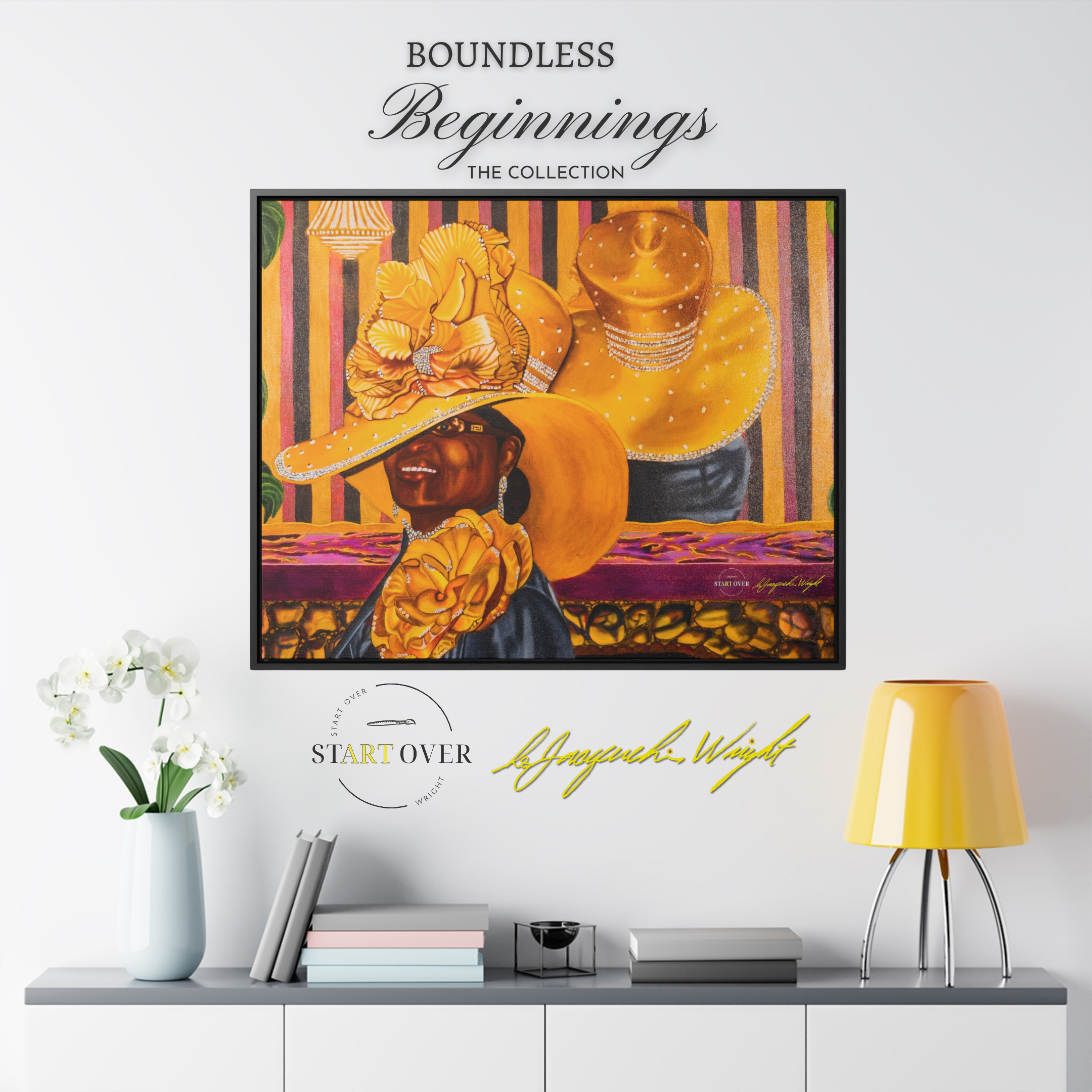 "Elegance" Framed Gallery Canvas Wrap Art Print | Celebrating Black Beauty | Boundless Beginnings Collection | Limited Edition | Two Sizes | 40 x 30 | 30 x 24 product thumbnail image "Elegance" Framed Gallery Canvas Wrap Art Print | Celebrating Black Beauty | Boundless Beginnings Collection | Limited Edition | Two Sizes | 40 x 30 | 30 x 24 product thumbnail image