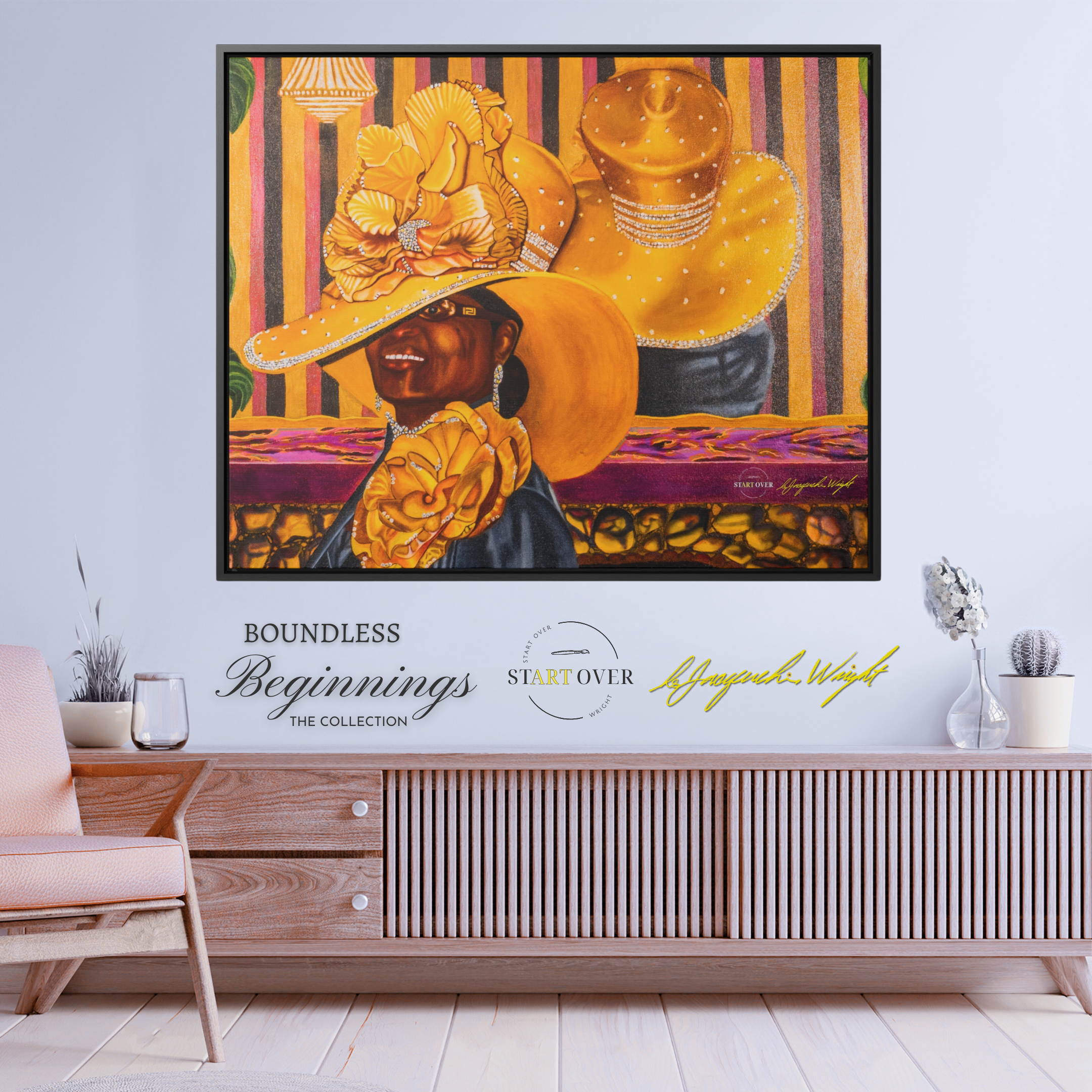"Elegance" Framed Gallery Canvas Wrap Art Print | Celebrating Black Beauty | Boundless Beginnings Collection | Limited Edition | Two Sizes | 40 x 30 | 30 x 24 product thumbnail image "Elegance" Framed Gallery Canvas Wrap Art Print | Celebrating Black Beauty | Boundless Beginnings Collection | Limited Edition | Two Sizes | 40 x 30 | 30 x 24 product thumbnail image