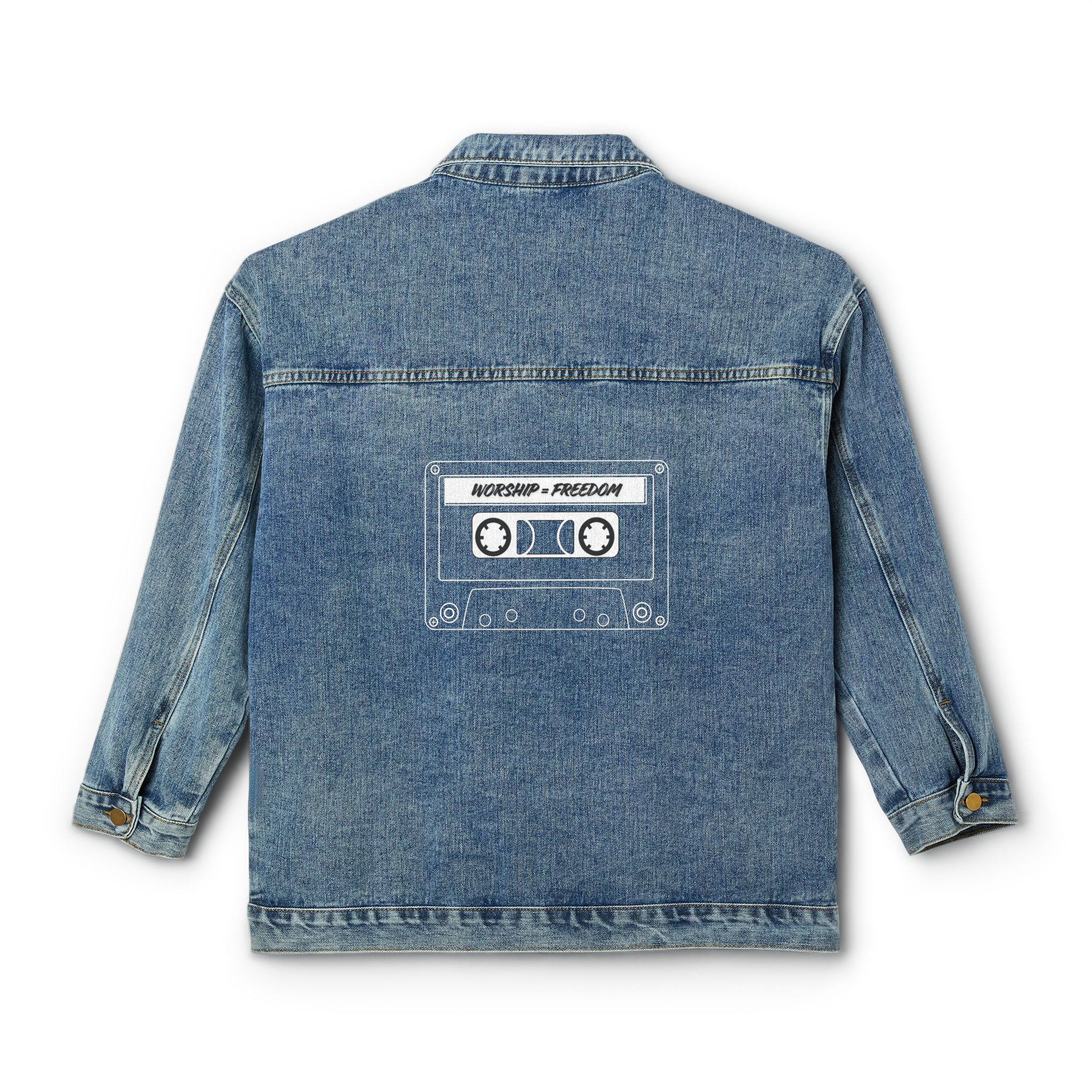 Women's - Worship = Freedom Cassette Denim Jacket