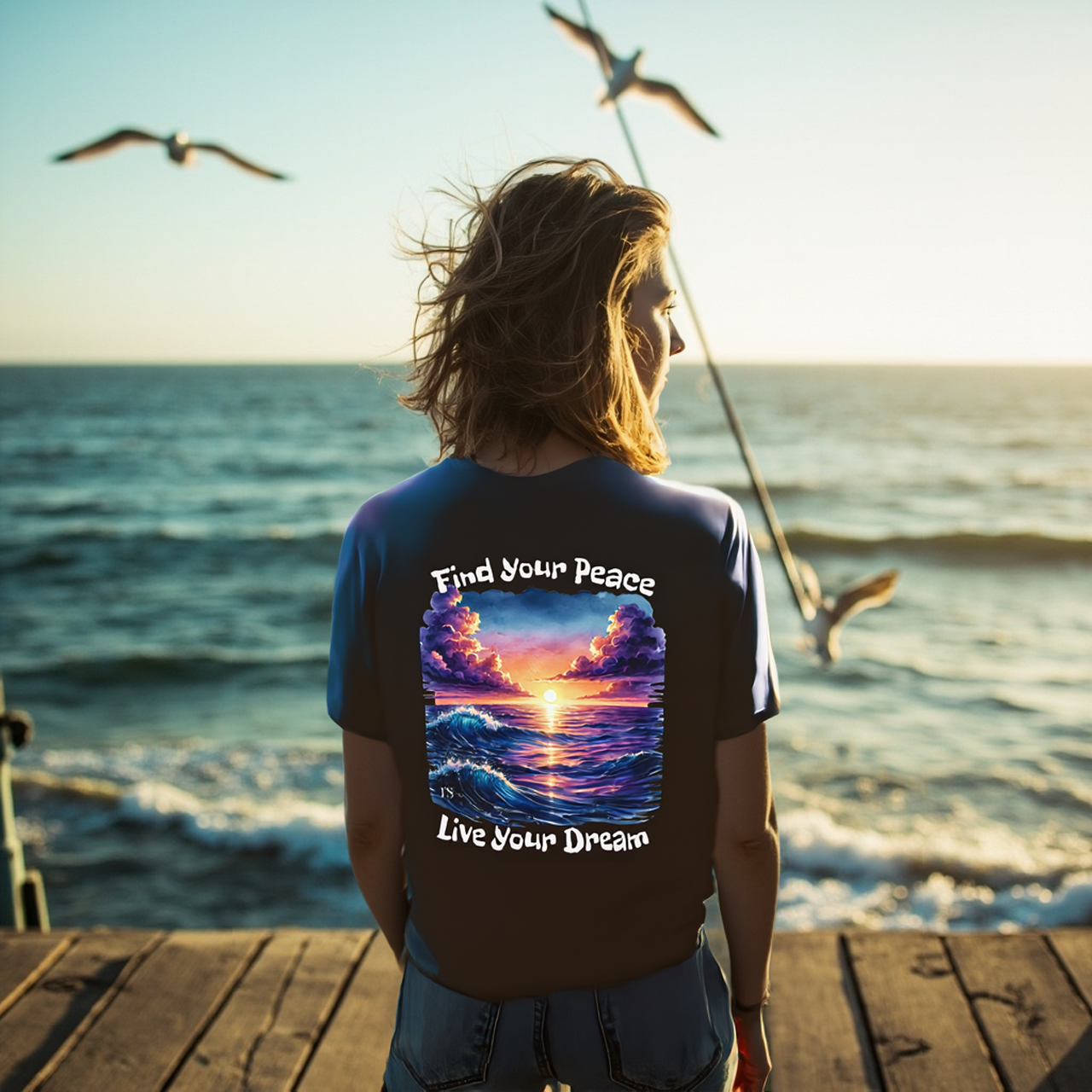 Find Your Peace • Live Your Dream T-Shirt — Inspirational Tee by Roger Sampson Find Your Peace • Live Your Dream T-Shirt — Inspirational Tee by Roger Sampson