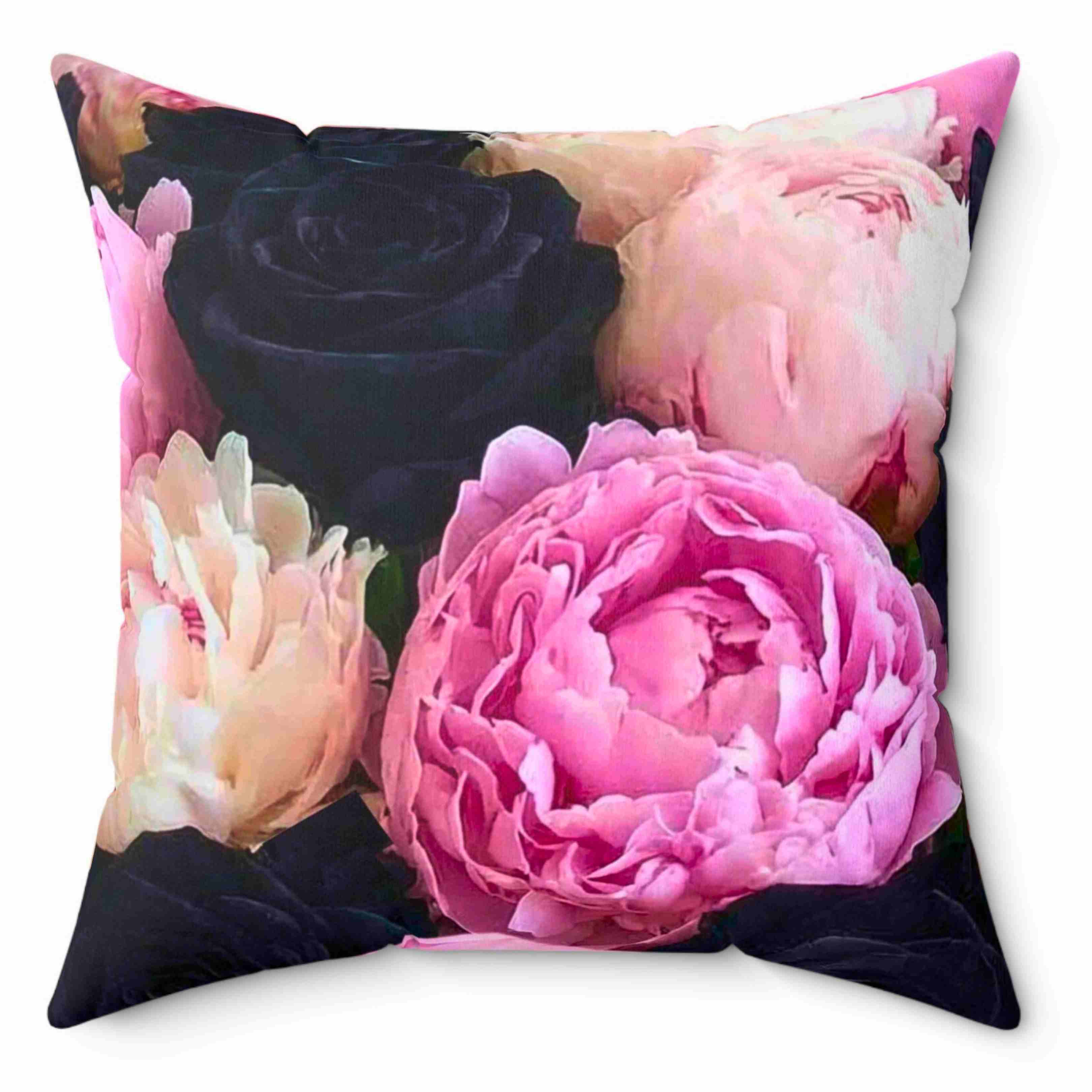 Sunflower and Daisy Floral Pillow | Square Decorative Cushion product thumbnail image