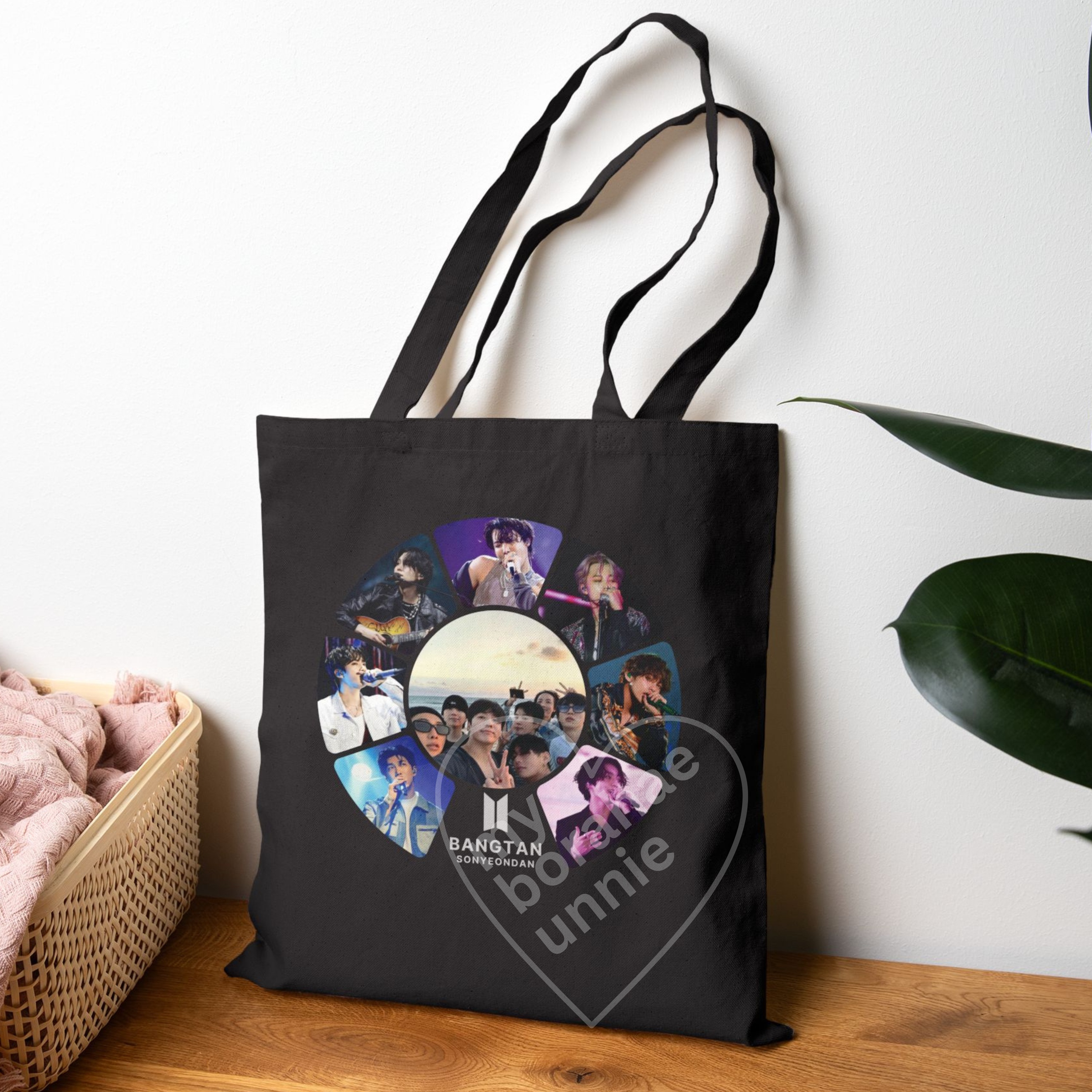 BANGTAN Cotton Canvas Tote Bag, Printed on FRONT product thumbnail image BANGTAN Cotton Canvas Tote Bag, Printed on FRONT product thumbnail image