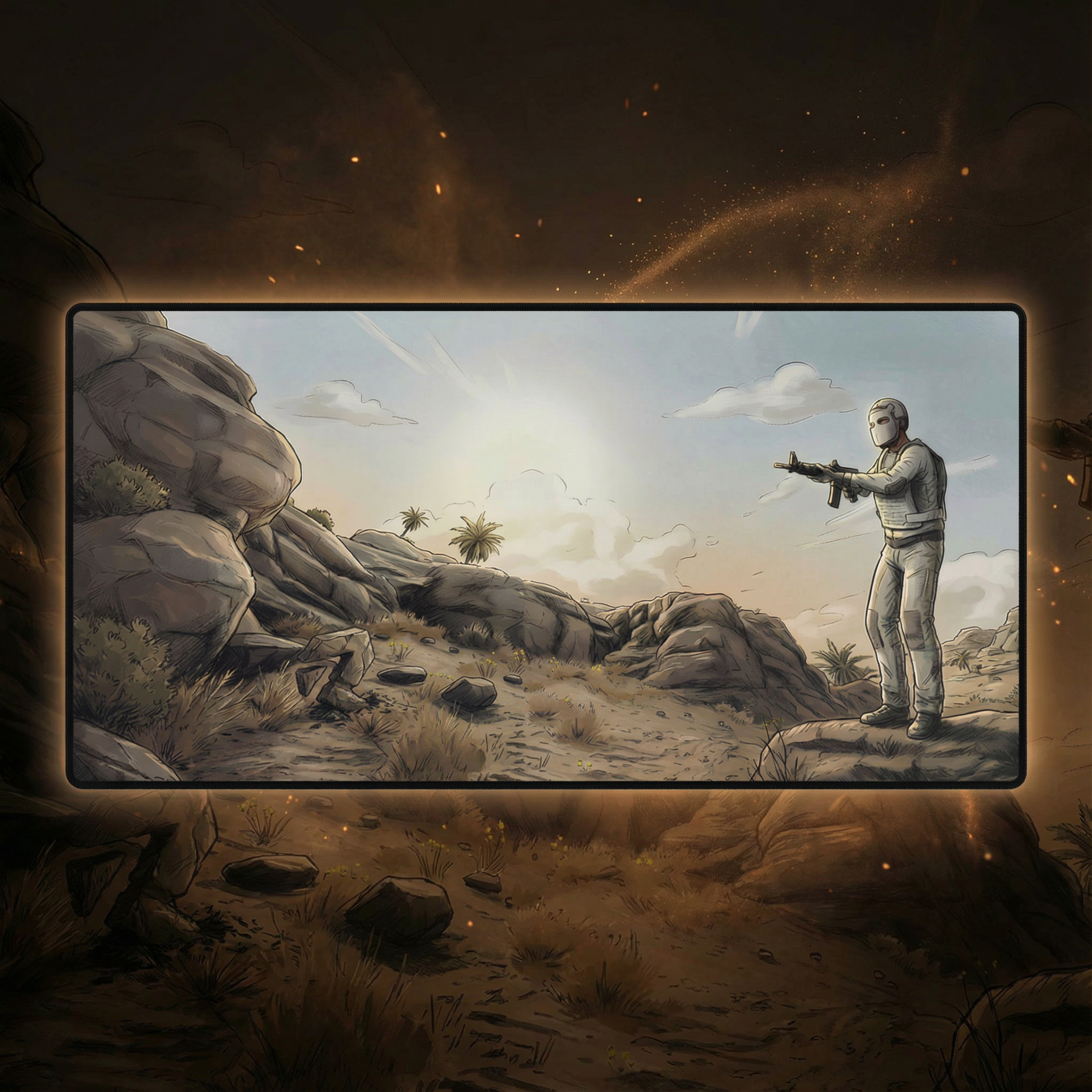 Desert Stories by Rustadia | Desk Mat