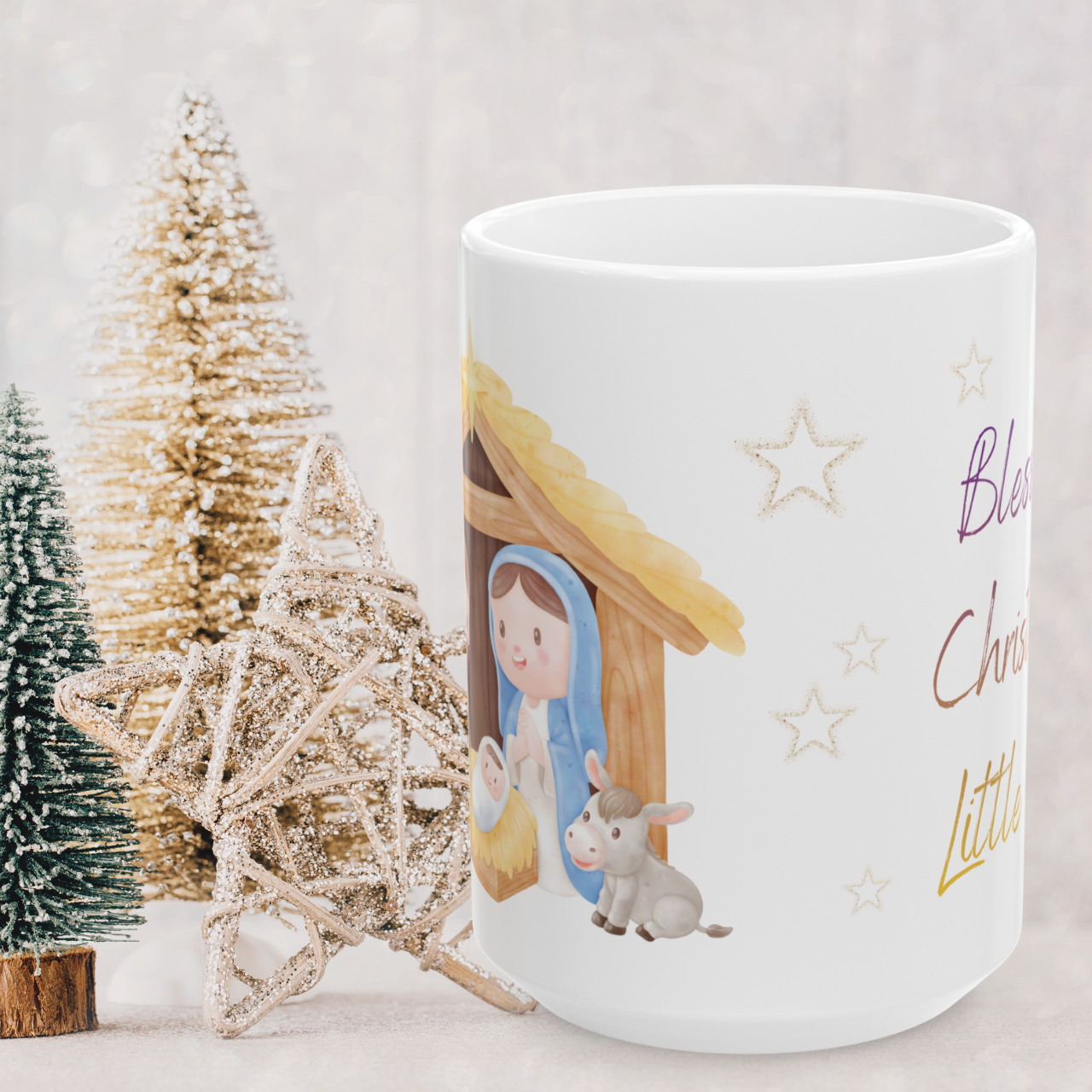 Christmas Nativity Ceramic Mug — Blessed Christmas Little One (11oz/15oz) Watercolor Holy Nativity Ceramic Mug (11oz/15oz) product thumbnail image Christmas Nativity Ceramic Mug — Blessed Christmas Little One (11oz/15oz) Watercolor Holy Nativity Ceramic Mug (11oz/15oz) product thumbnail image