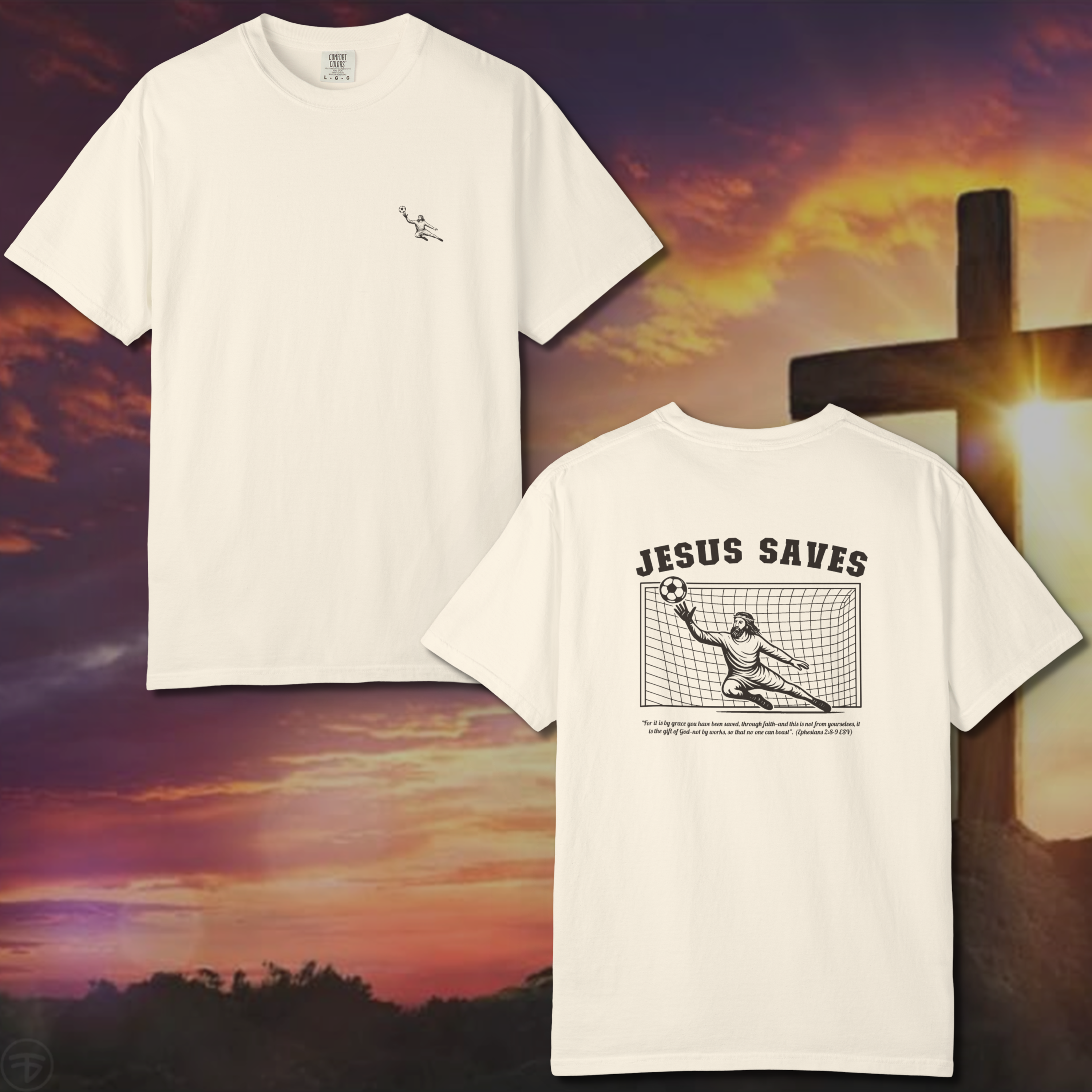 Jesus Saves Soccer T-Shirt — Christian Faith Athletics Apparel