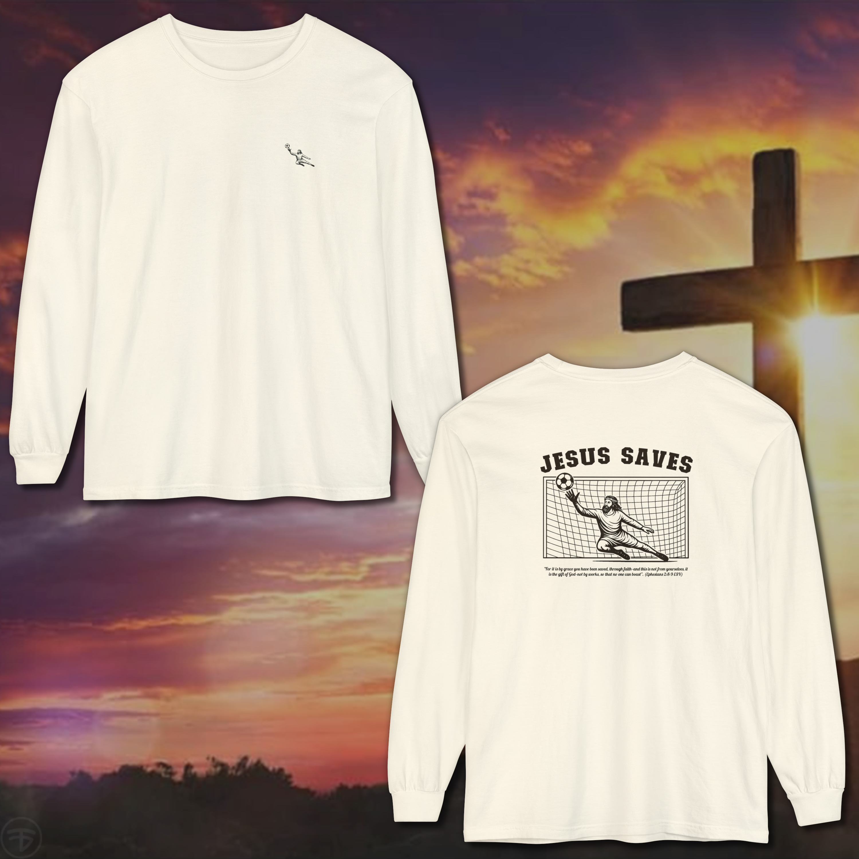 Jesus Saves Long Sleeve T-Shirt — Christian Faith Apparel