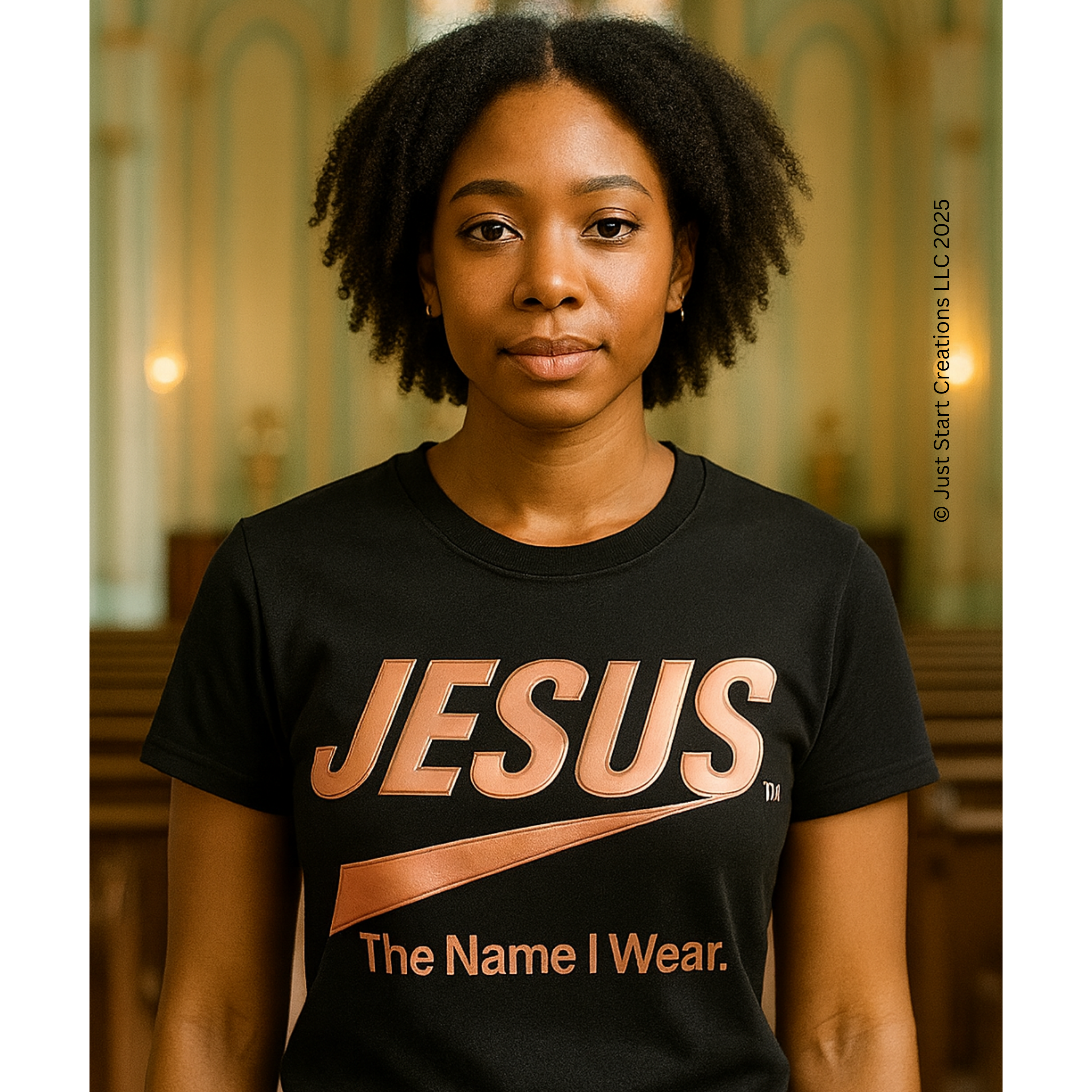Rose Gold logo JESUS™ The Name I Wear T-Shirt | Christian T Shirt | Bold Jesus Tee | Faith Apparel for Women & Men | Christian Graphic Tee Gift product thumbnail image Rose Gold logo JESUS™ The Name I Wear T-Shirt | Christian T Shirt | Bold Jesus Tee | Faith Apparel for Women & Men | Christian Graphic Tee Gift product thumbnail image