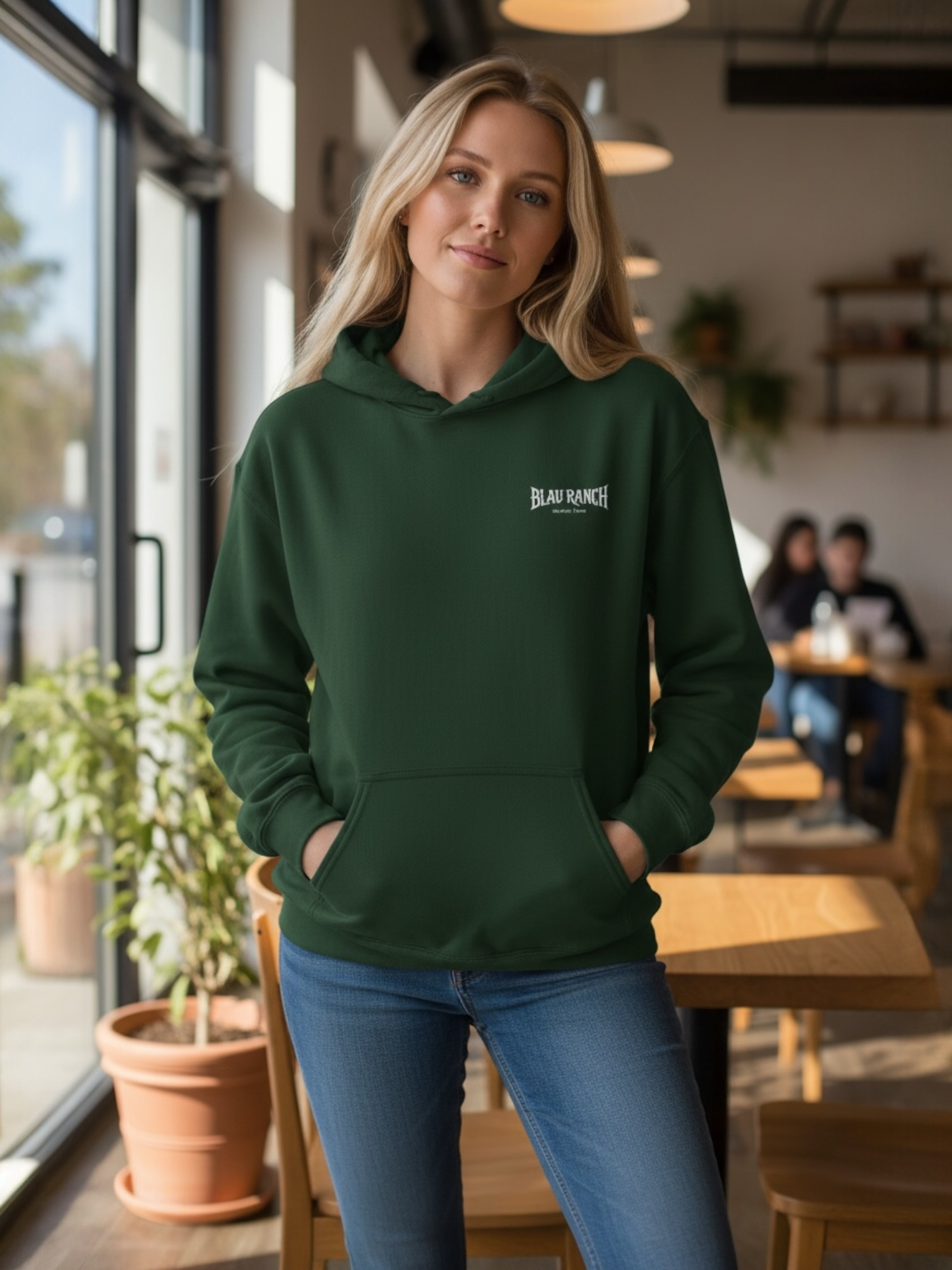 Blau Ranch Cozy Unisex Hoodie – “Eat Hearty &amp; Give the Ship a Good Name”