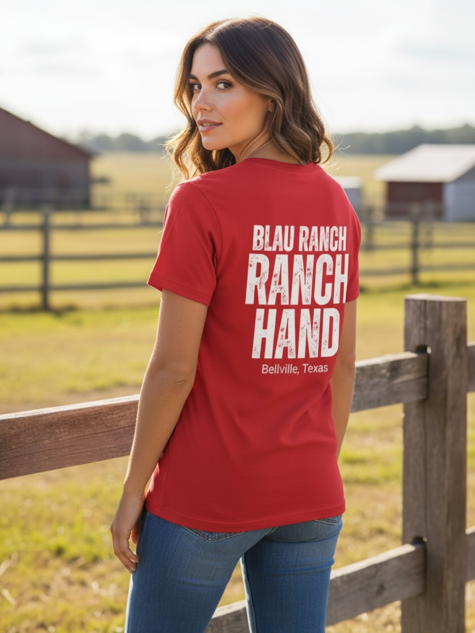 “Work the Land. Earn the Brand.” Ranch Hand Womens' Tee “Work the Land. Earn the Brand.” Ranch Hand Womens' Tee