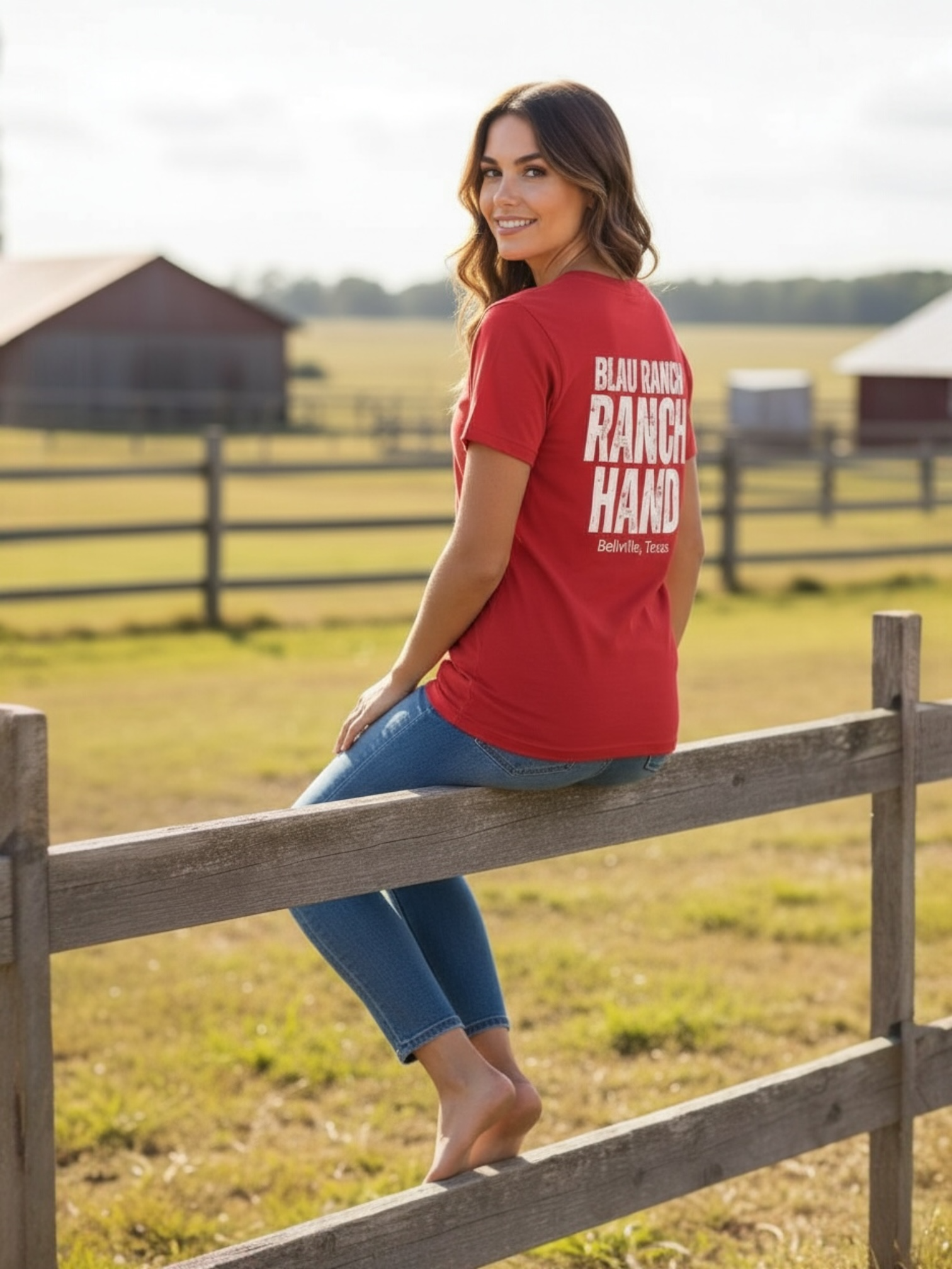 “Work the Land. Earn the Brand.” Ranch Hand Womens' Tee product thumbnail image