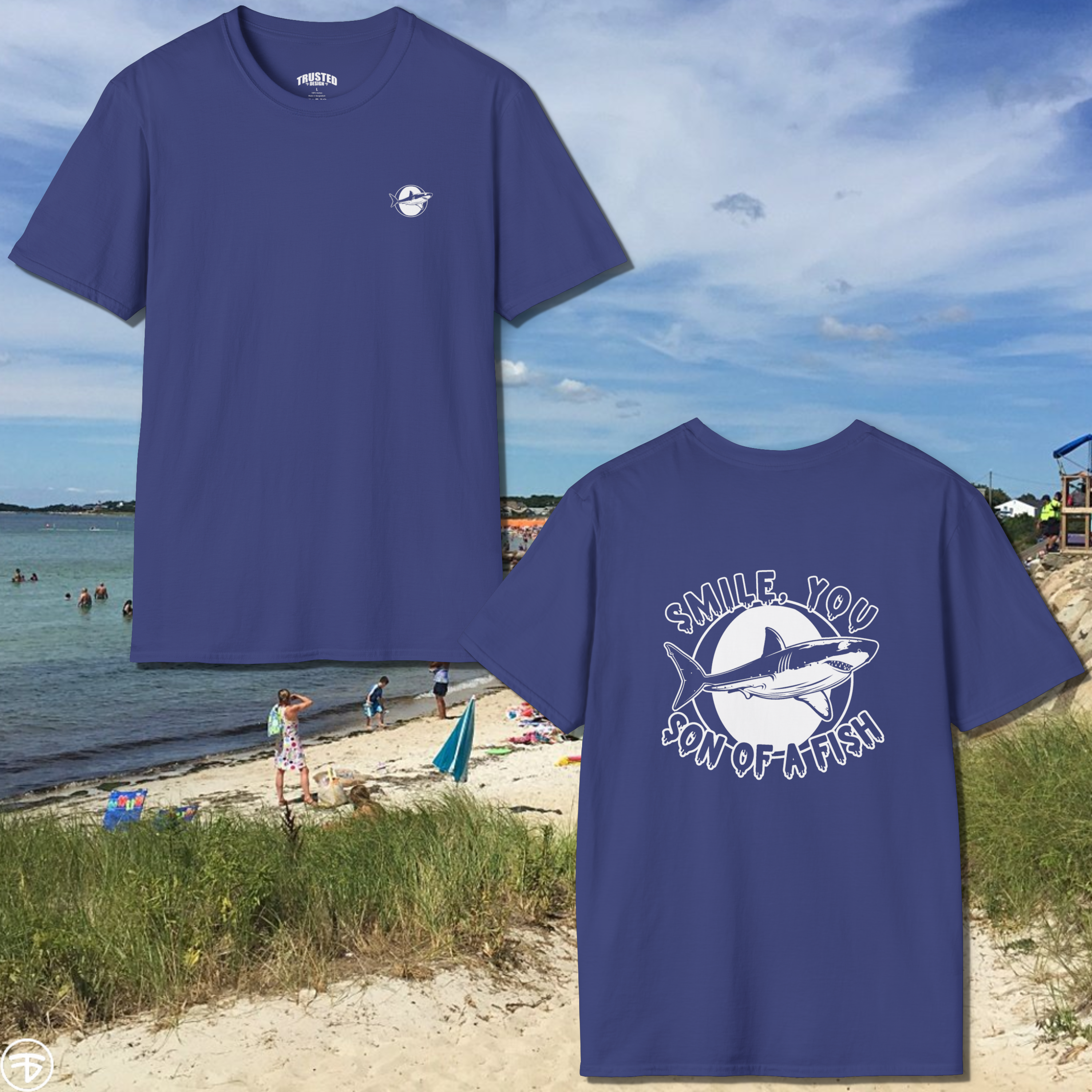 Shark Jaws Graphic Tee | Unisex Beach Shirt product thumbnail image