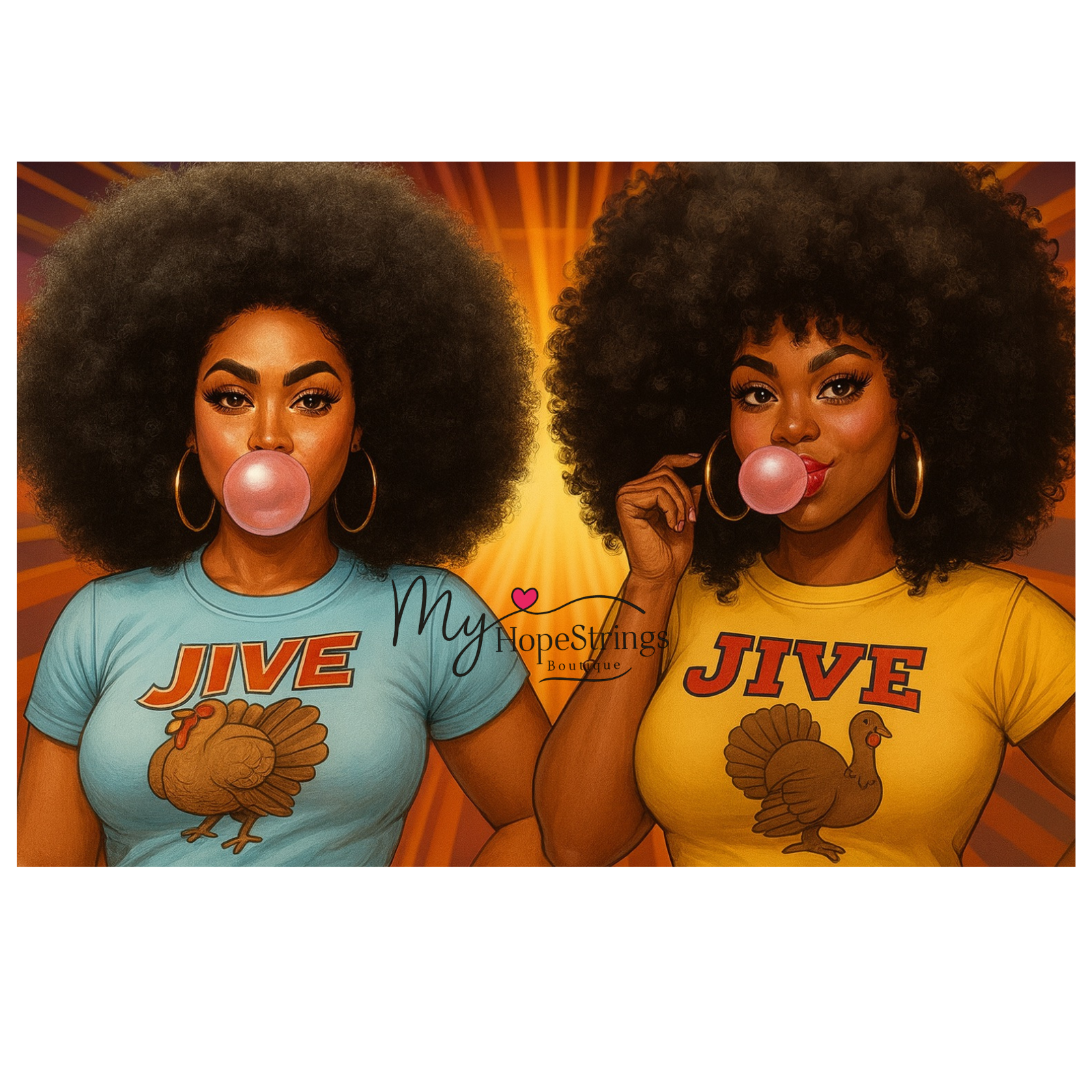 Funky Roller Skaters Hoodie — "Let's Roll Funky Style" Jive Turkey Design Funky Roller Skaters Hoodie — "Let's Roll Funky Style" Jive Turkey Design