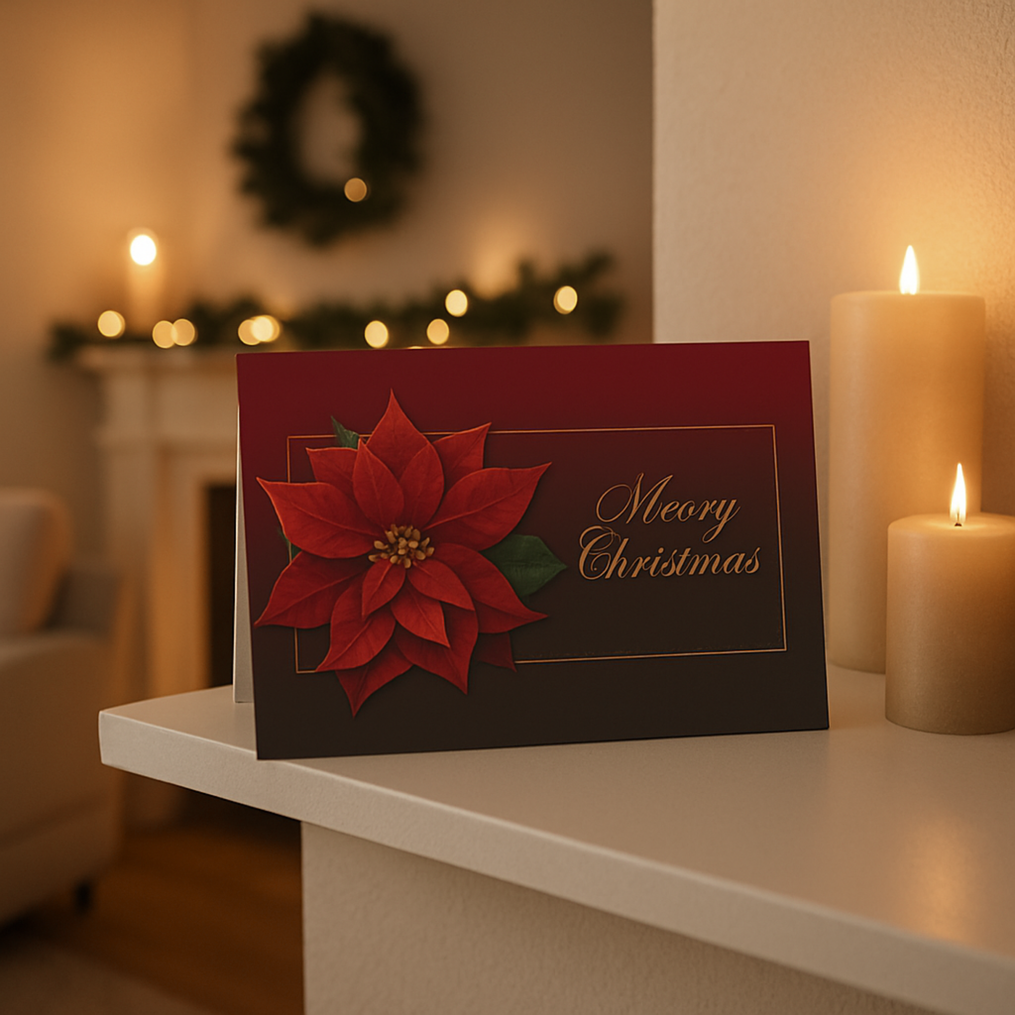 Elegant Poinsettia Christmas Card Set • Merry Christmas Floral Holiday Greeting • Red And Gold Winter Cards • Festive Stationery Gift product thumbnail image Elegant Poinsettia Christmas Card Set • Merry Christmas Floral Holiday Greeting • Red And Gold Winter Cards • Festive Stationery Gift product thumbnail image