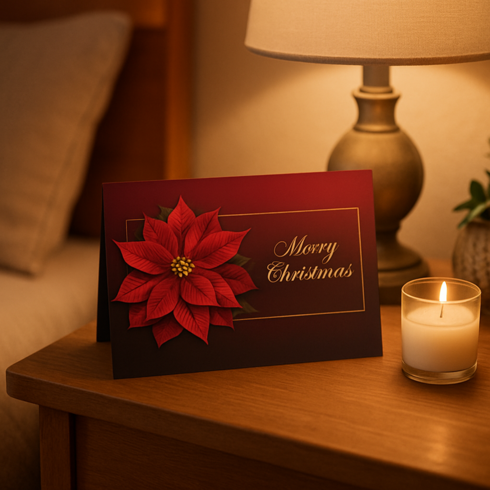 Elegant Poinsettia Christmas Card Set • Merry Christmas Floral Holiday Greeting • Red And Gold Winter Cards • Festive Stationery Gift product thumbnail image Elegant Poinsettia Christmas Card Set • Merry Christmas Floral Holiday Greeting • Red And Gold Winter Cards • Festive Stationery Gift product thumbnail image