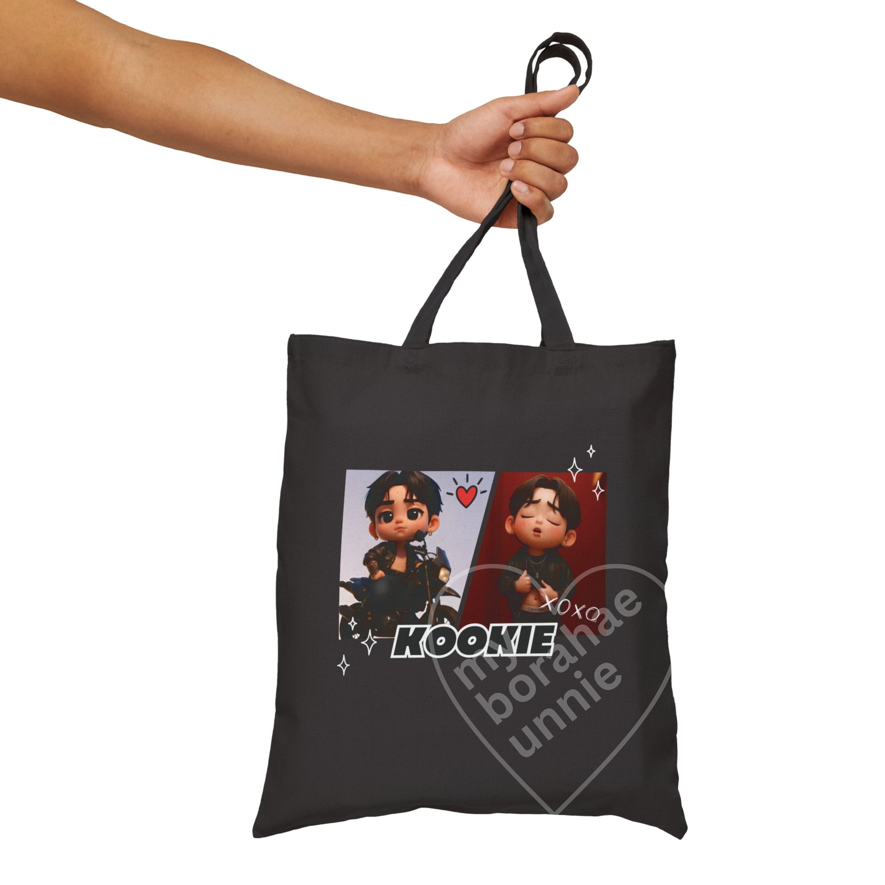 KOOKIE Cotton Canvas Tote Bag, Printed on FRONT product thumbnail image KOOKIE Cotton Canvas Tote Bag, Printed on FRONT product thumbnail image