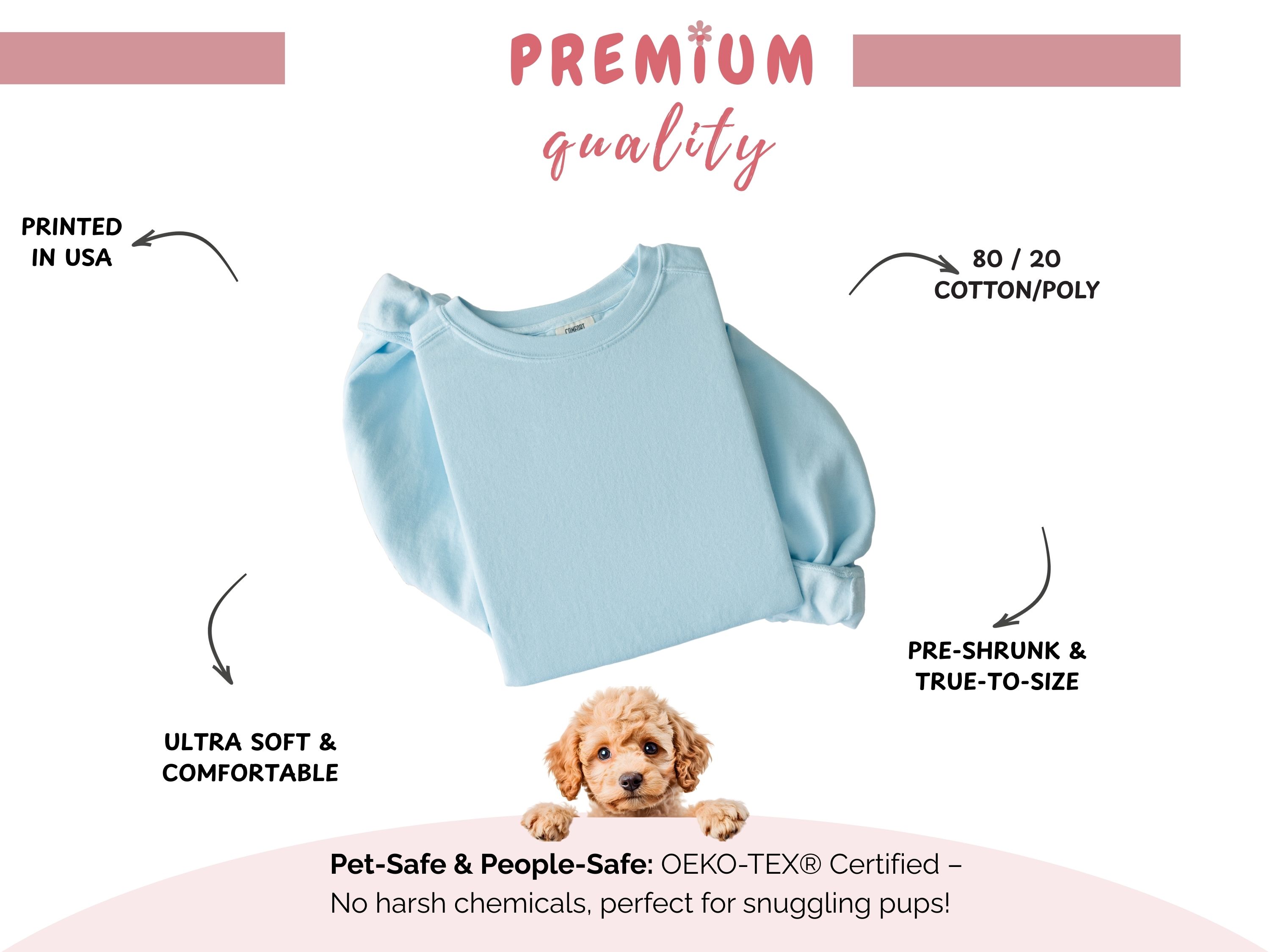 Goldendoodle Sweatshirt Comfort Colors 1566, Curls Rule Oversized Crewneck, Doodle Mom Gift, Funny Dog Lover Christmas Sweater product thumbnail image