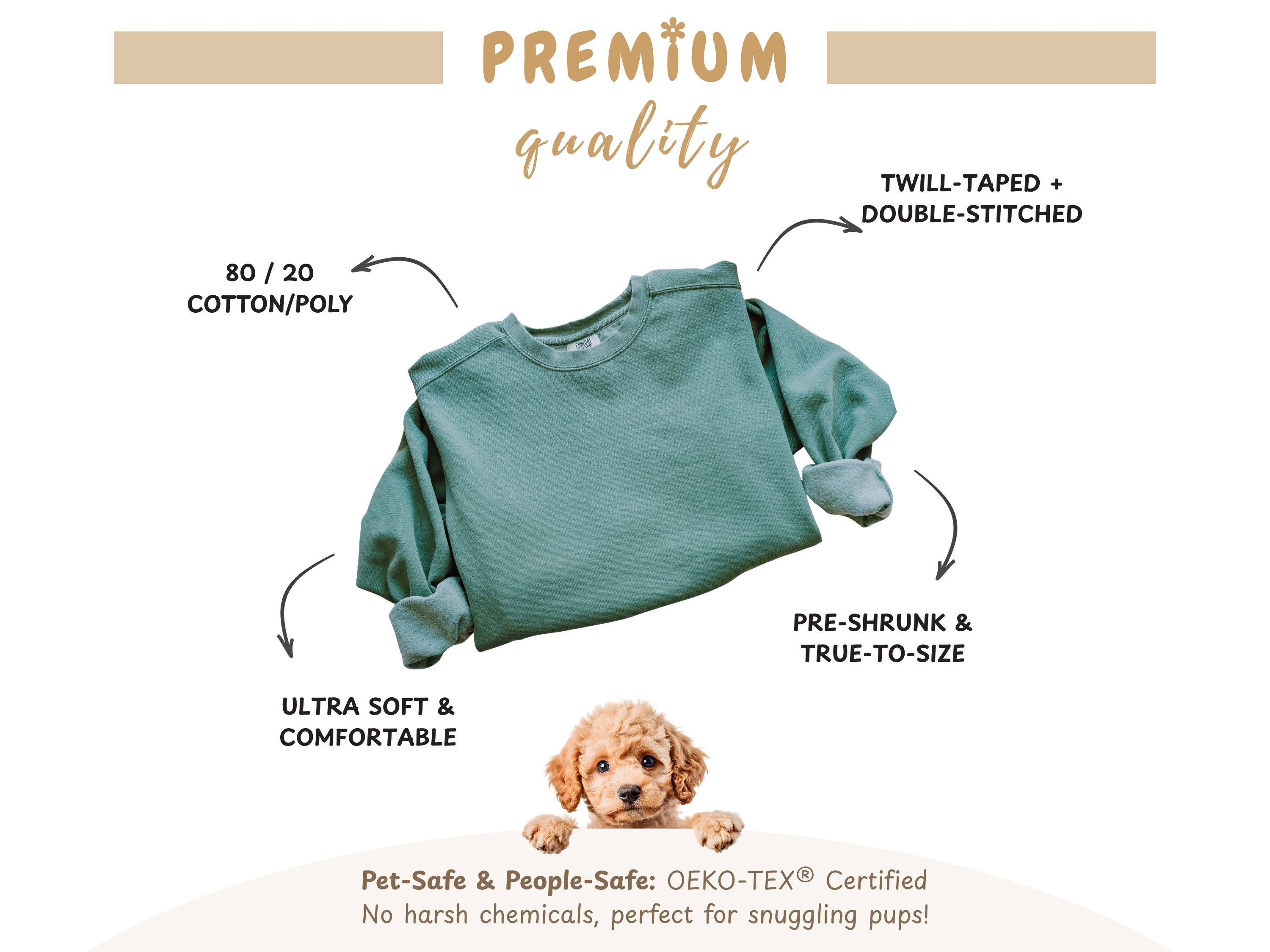 Goldendoodle Sweatshirt Curls Rule Oversized Style, Comfort Colors Crewneck for Dog Lovers product thumbnail image