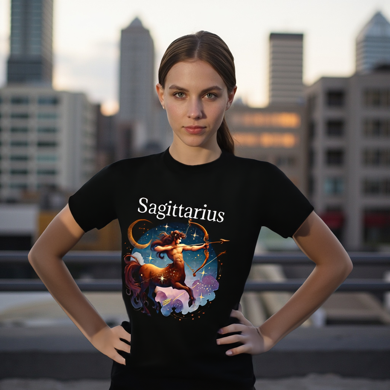 Sagittarius Zodiac Tee — Astrology T-Shirt by Roger Sampson product thumbnail image