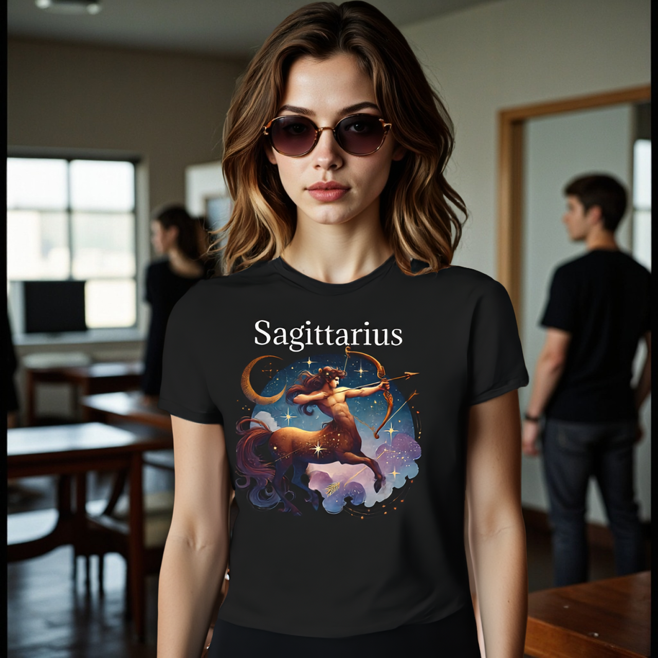 Sagittarius Zodiac Tee — Astrology T-Shirt by Roger Sampson