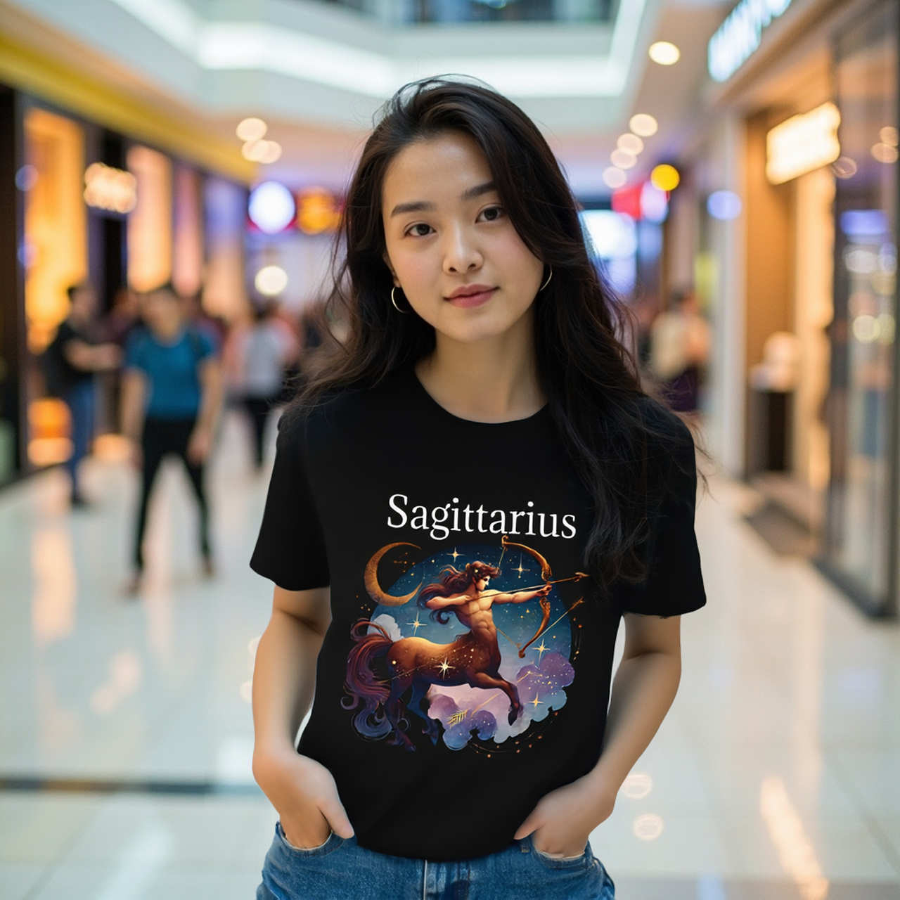 Sagittarius Zodiac Tee — Astrology T-Shirt by Roger Sampson product thumbnail image