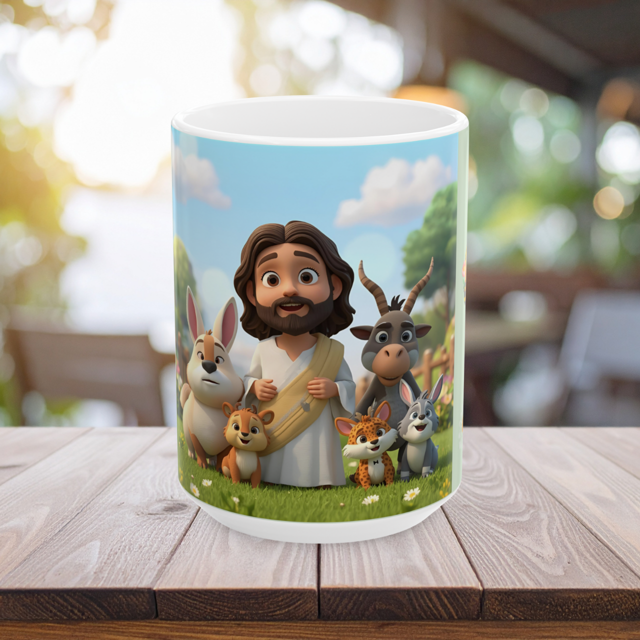 Kids Christian Mug, Jesus-Themed Mug with cute animals – Religious Faith Gift for Children, Perfect for Celebrations product thumbnail image Kids Christian Mug, Jesus-Themed Mug with cute animals – Religious Faith Gift for Children, Perfect for Celebrations product thumbnail image