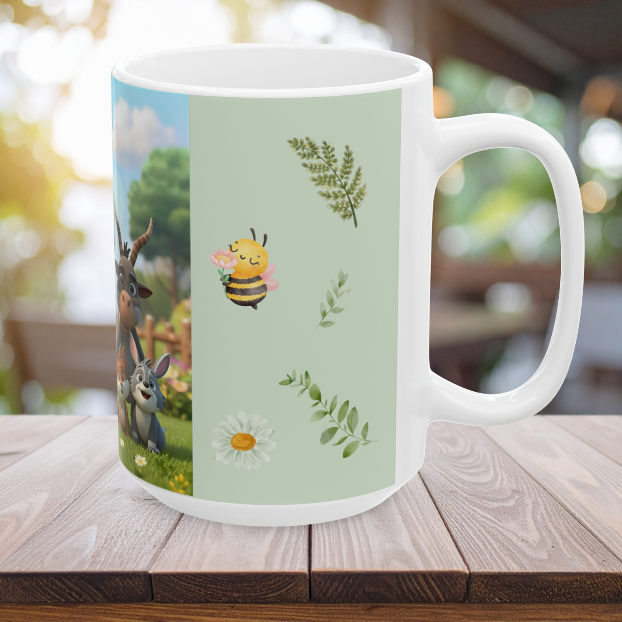 Kids Christian Mug, Jesus-Themed Mug with cute animals –  Religious Faith Gift for Children, Perfect for Celebrations  product thumbnail image