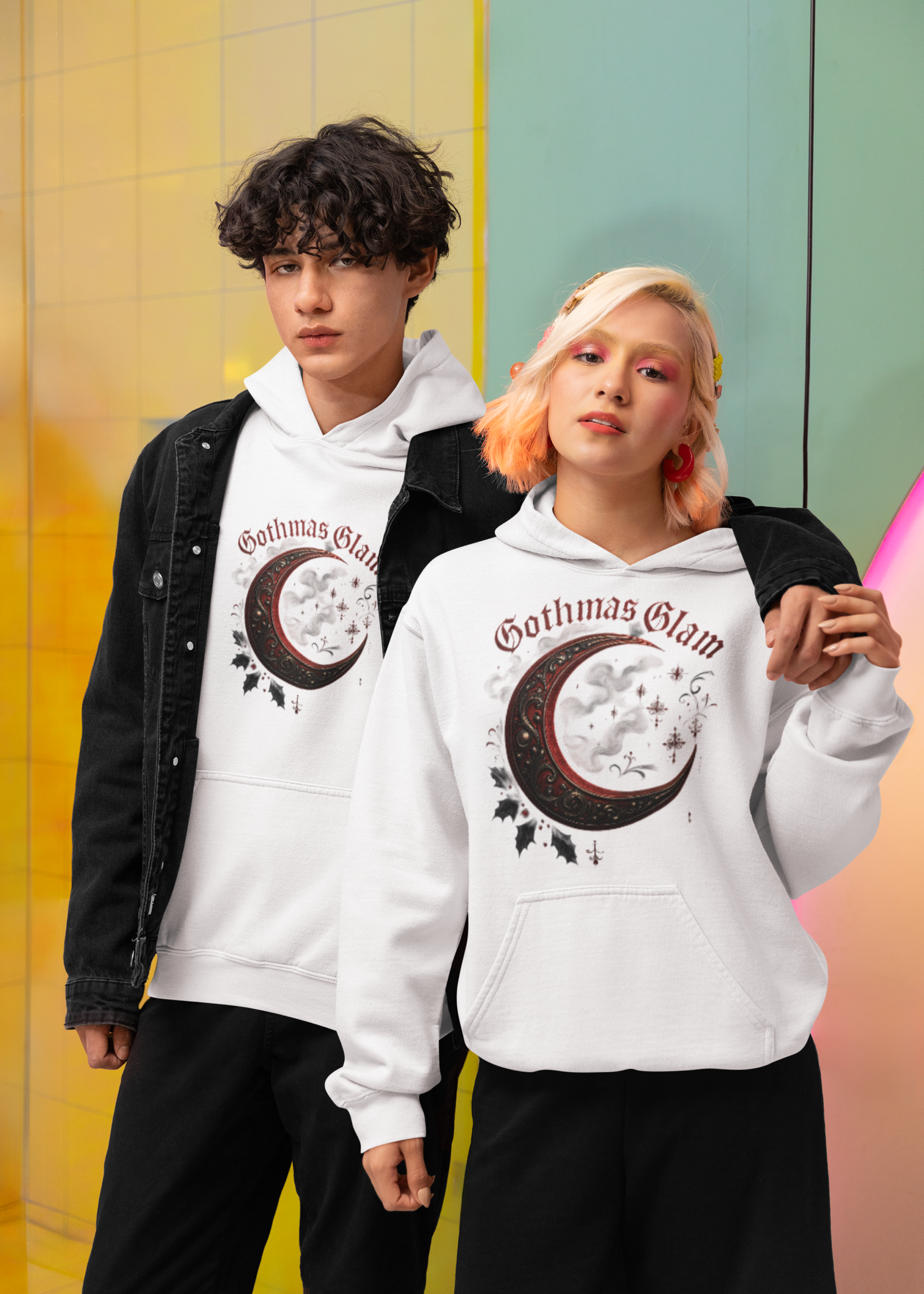 Gothmas Glam Hoodie — Dark Gothic Christmas Sweatshirt product thumbnail image