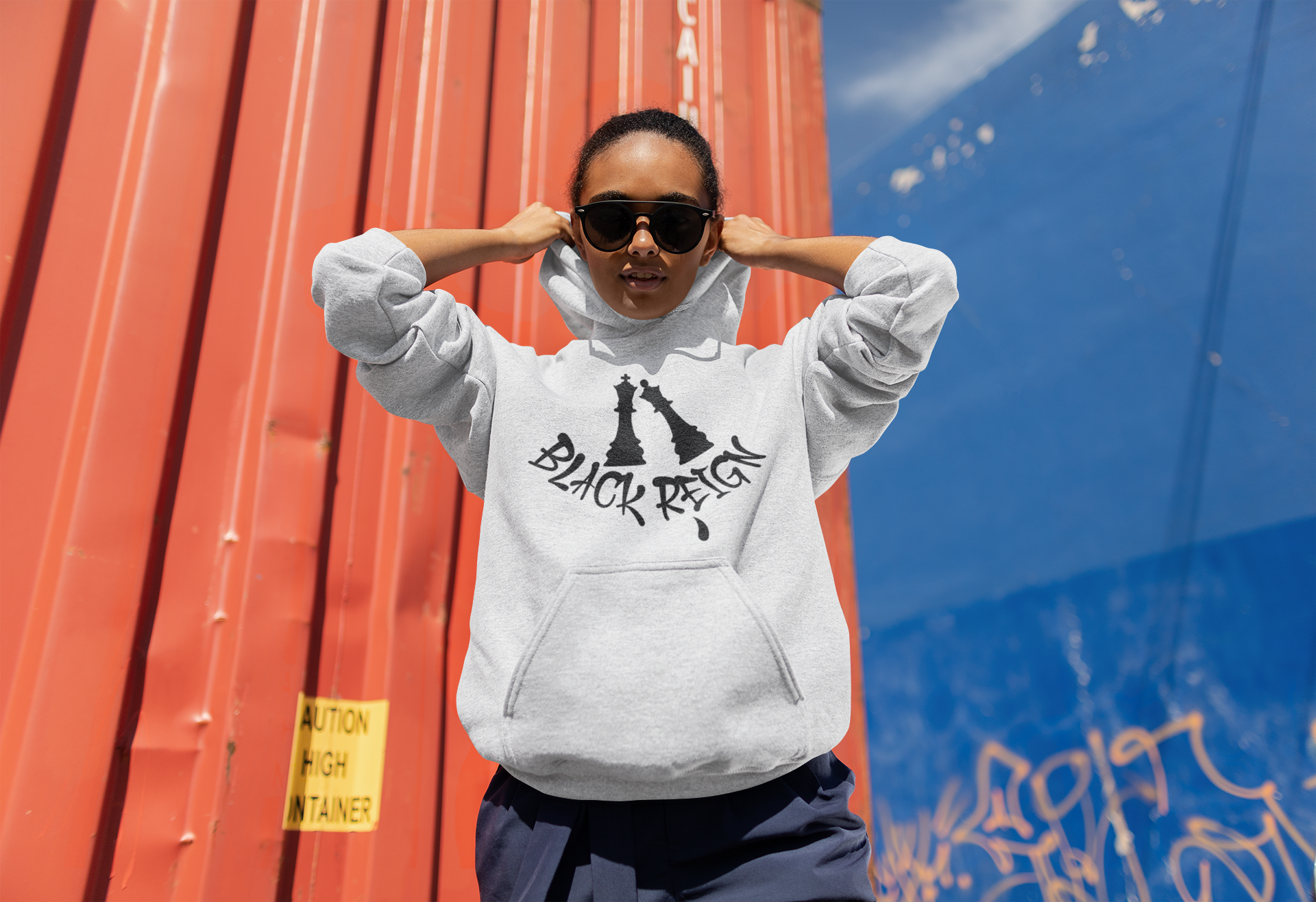 Black Reign "Educate Empower Inspire" Hoodie — Three-Panel Fleece product thumbnail image