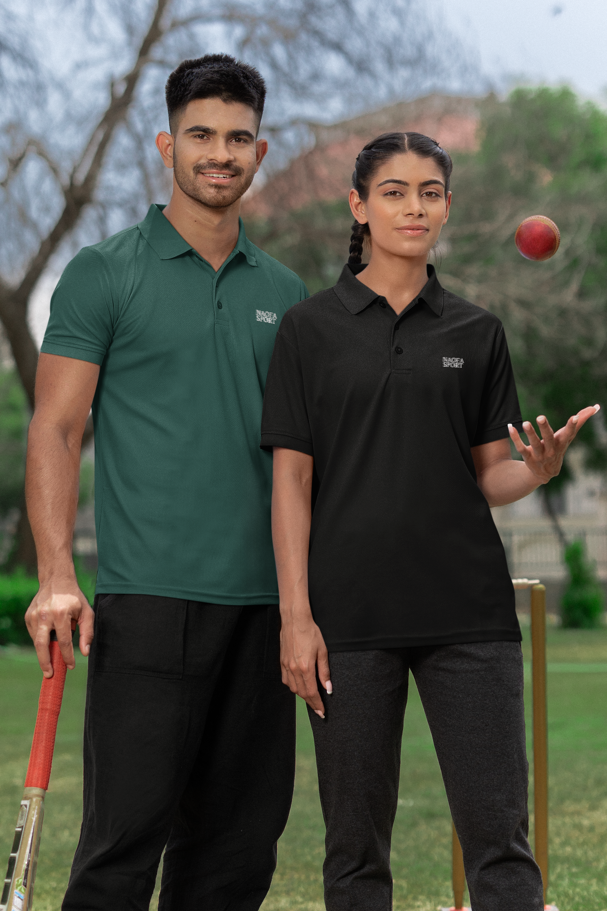 Performance Polo Shirt — Small 'Naofa Sport' Chest Logo, Athletic Golf &amp; Workwear