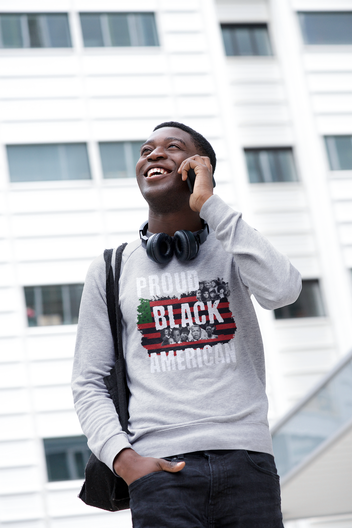 Proud Black American Sweatshirt — Historical Black Figures Graphic product thumbnail image