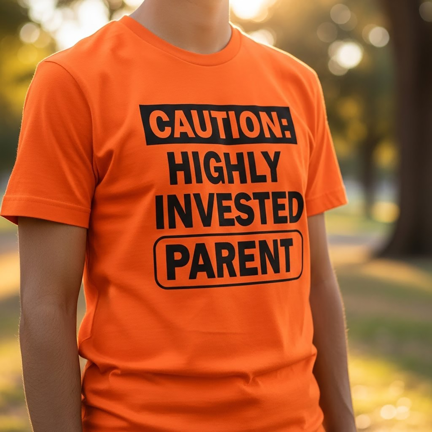 Caution: Highly Invested Parent T-Shirt — Funny Parent Tee