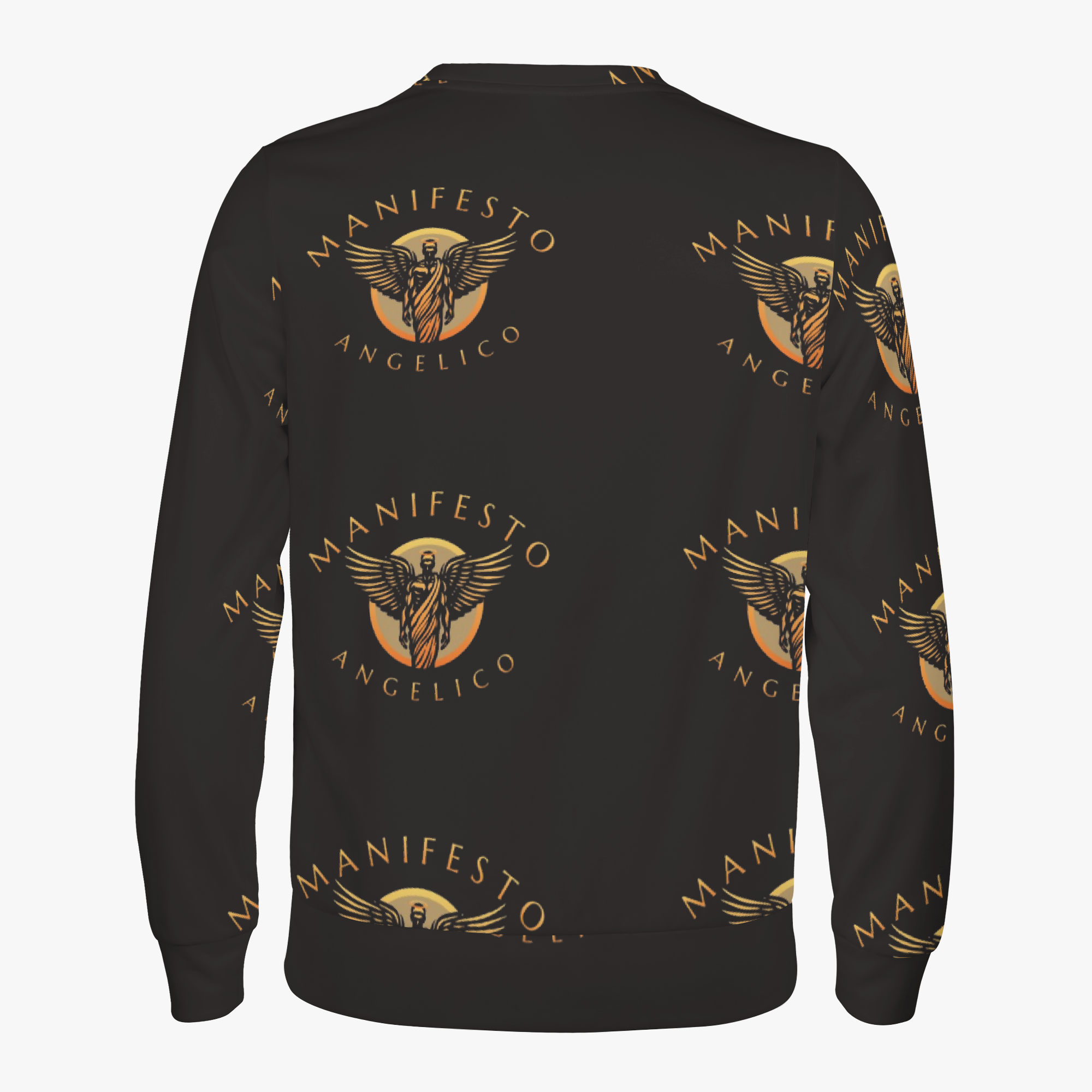 Crown Pattern Athletic Hoodie — All-Over Print Black & Gold Sportswear product thumbnail image Crown Pattern Athletic Hoodie — All-Over Print Black & Gold Sportswear product thumbnail image