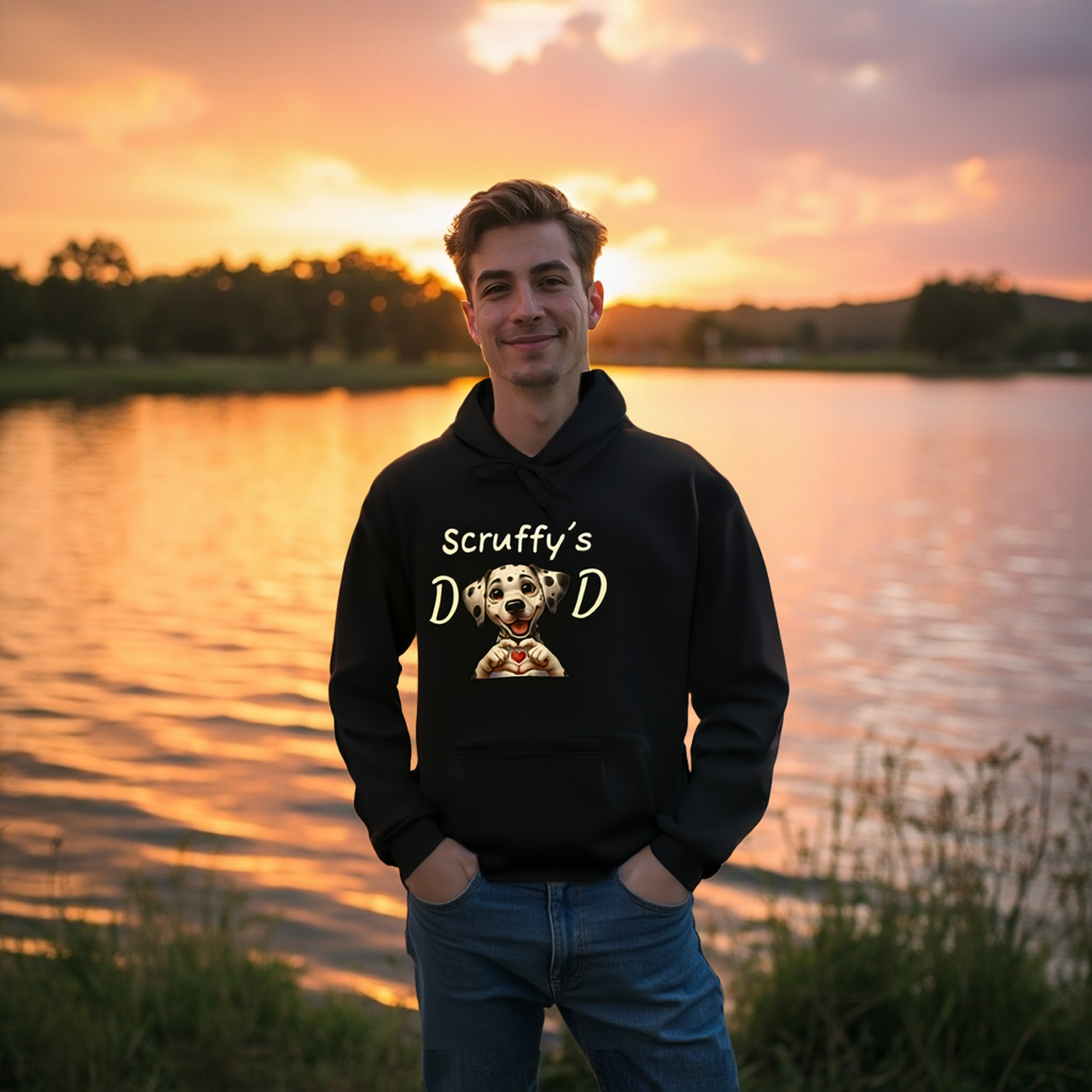 Personalized "Pet Dad" Fleece Pullover Hoodie by Roger Sampson product thumbnail image