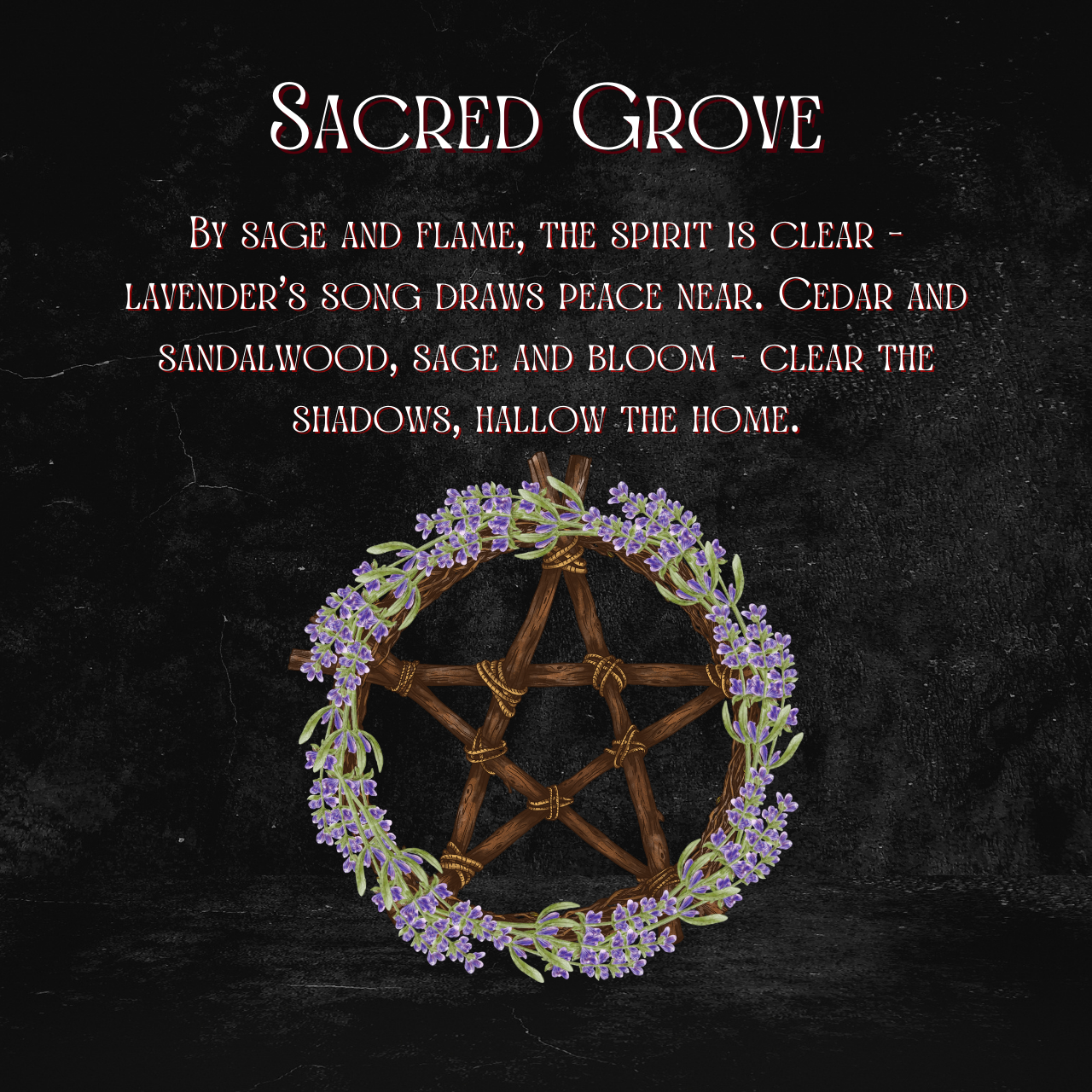Sacred Grove Soy Candle — Lavender, Sage, Cedar &amp; Sandalwood (9oz)