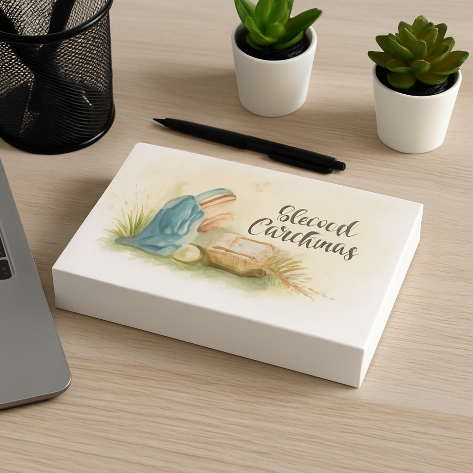 Blessed Christmas Nativity Greeting Card Religious Holiday Card with Mary and Baby Jesus Watercolor Art Christian Christmas Card product thumbnail image Blessed Christmas Nativity Greeting Card Religious Holiday Card with Mary and Baby Jesus Watercolor Art Christian Christmas Card product thumbnail image