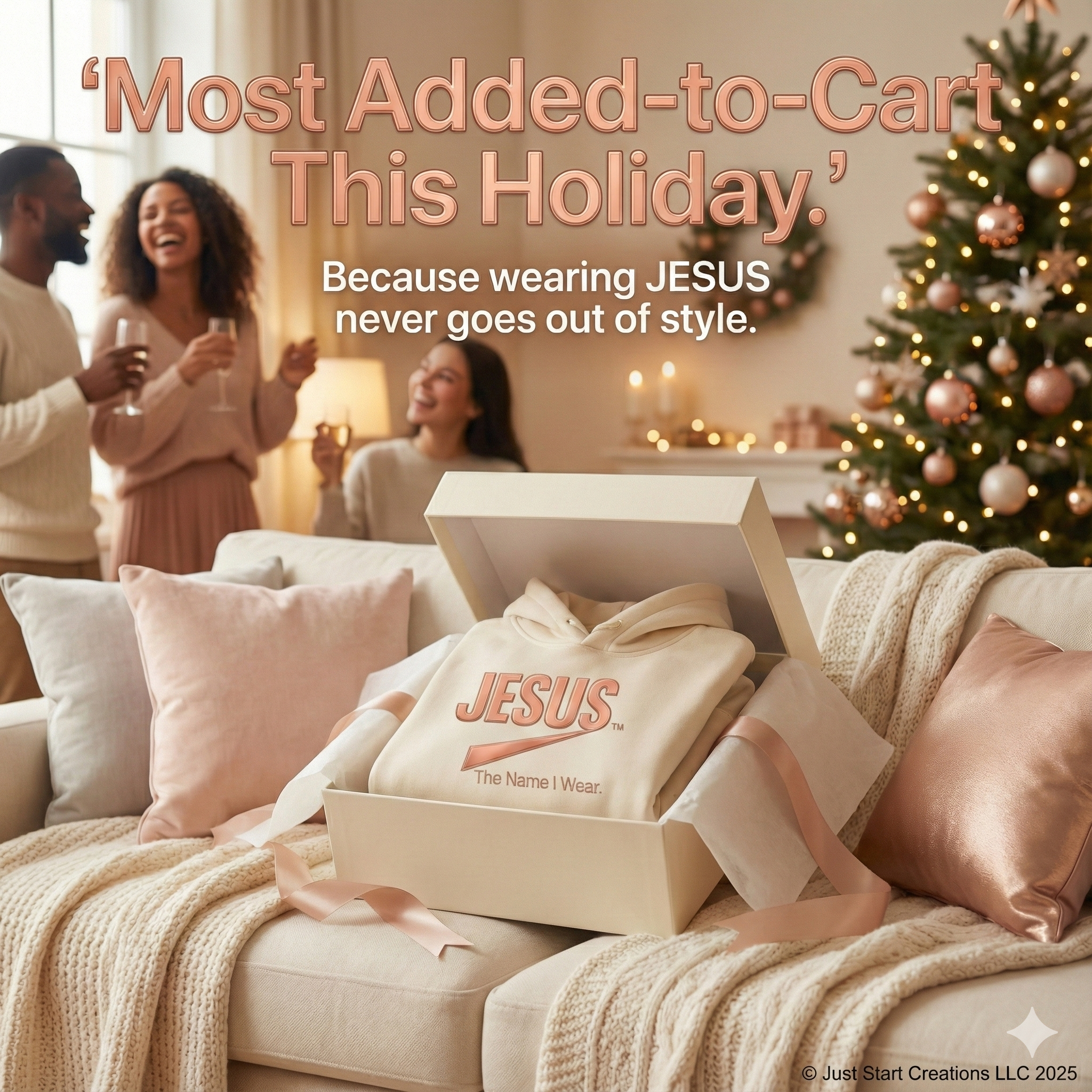 Limited Edition Jesus Hoodie – “The Name I Wear” Rose Gold Christian Hoodie, Holiday Faith Sweatshirt, Unisex Christmas Hoodie product thumbnail image Limited Edition Jesus Hoodie – “The Name I Wear” Rose Gold Christian Hoodie, Holiday Faith Sweatshirt, Unisex Christmas Hoodie product thumbnail image