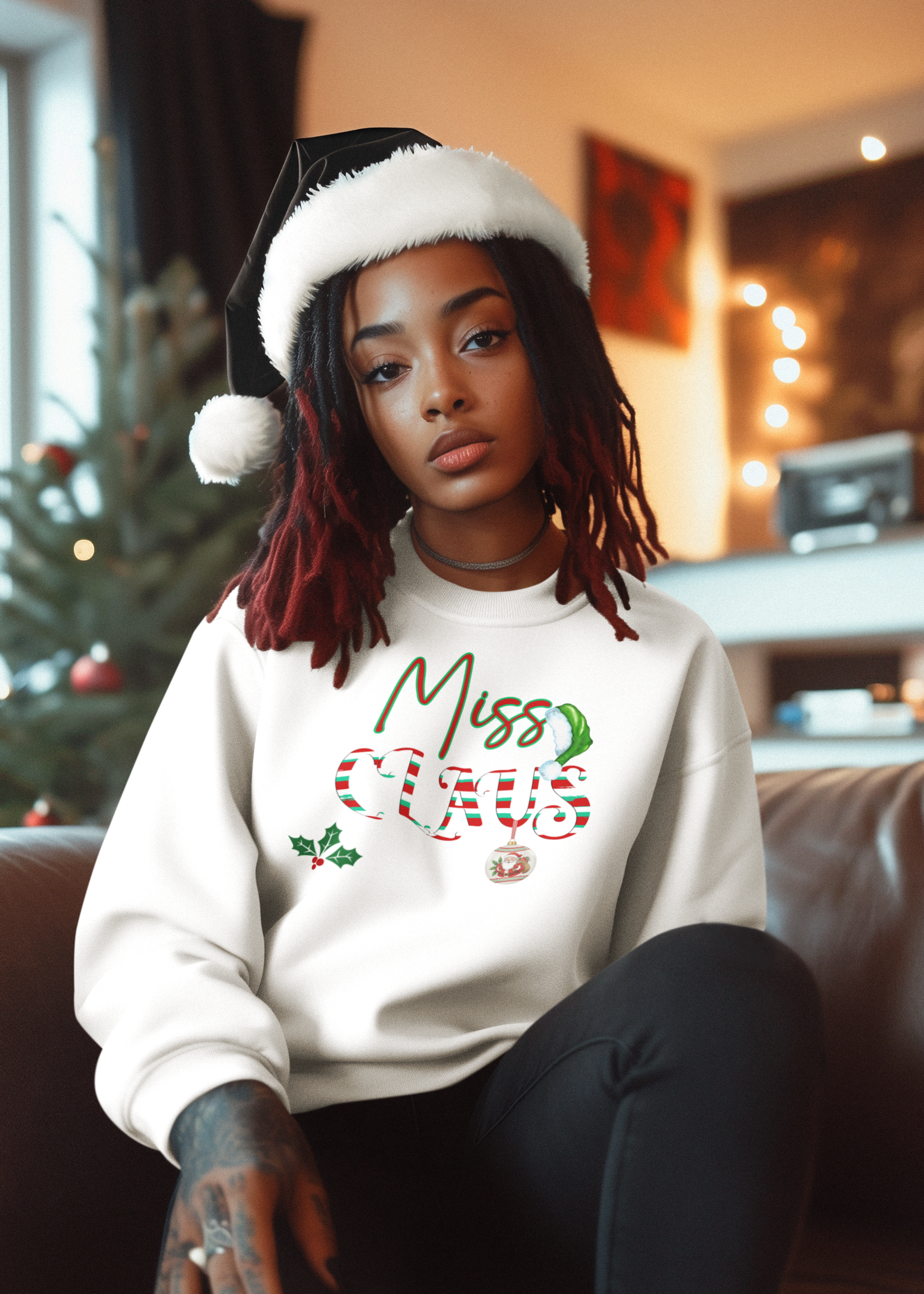 Miss Claus: Bringing the Sparkle (and the Receipts) sweatshirt Miss Claus: Bringing the Sparkle (and the Receipts) sweatshirt