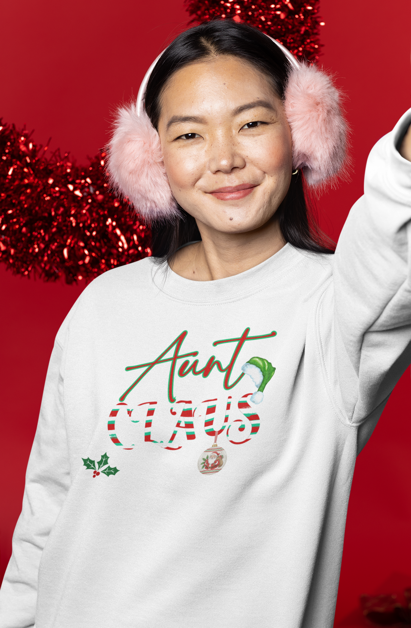 Aunt Claus: The Coolest Deliverer of Holiday Treats sweatshirt