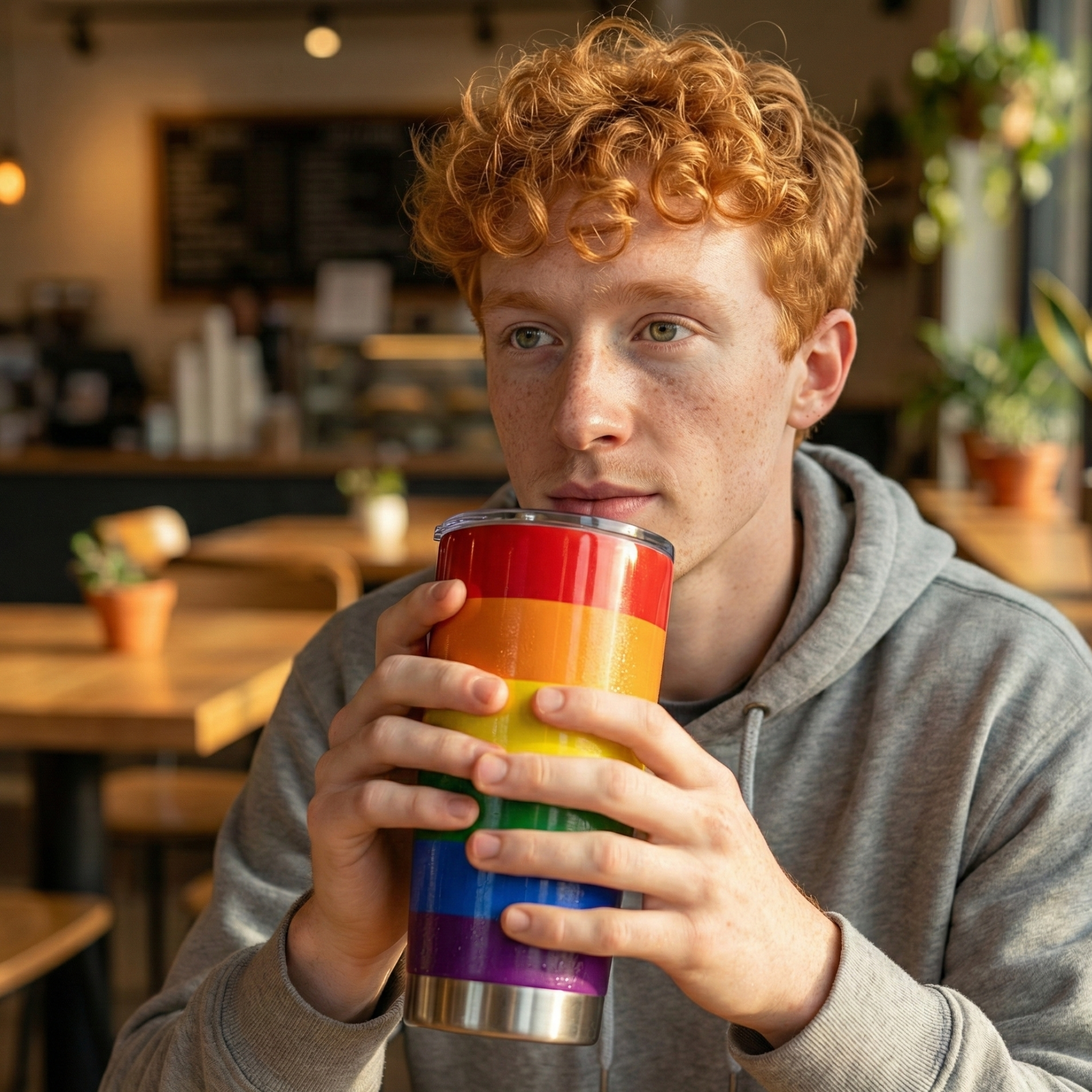 Gay Pride Flag Tumbler 20oz product thumbnail image Gay Pride Flag Tumbler 20oz product thumbnail image