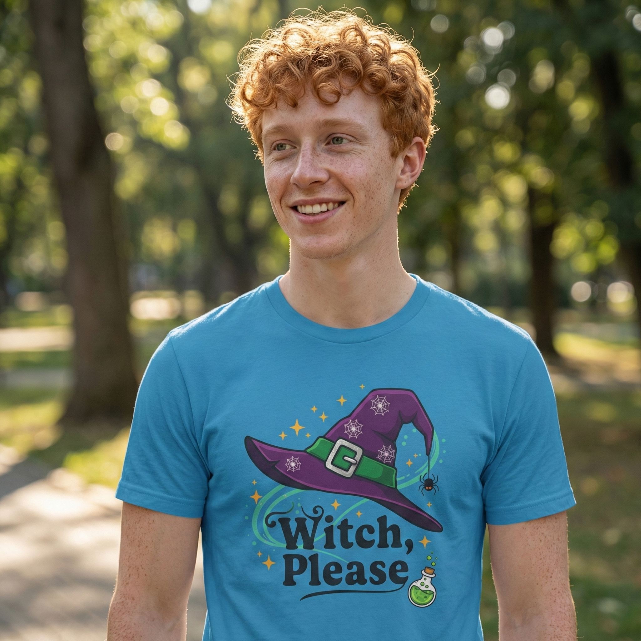 Witch Please Tee, Unisex Halloween Shirt, Cute Witch Graphic Tee, Fall Festival Apparel, Spooky Season Gift, Witchy Vibes T-Shirt